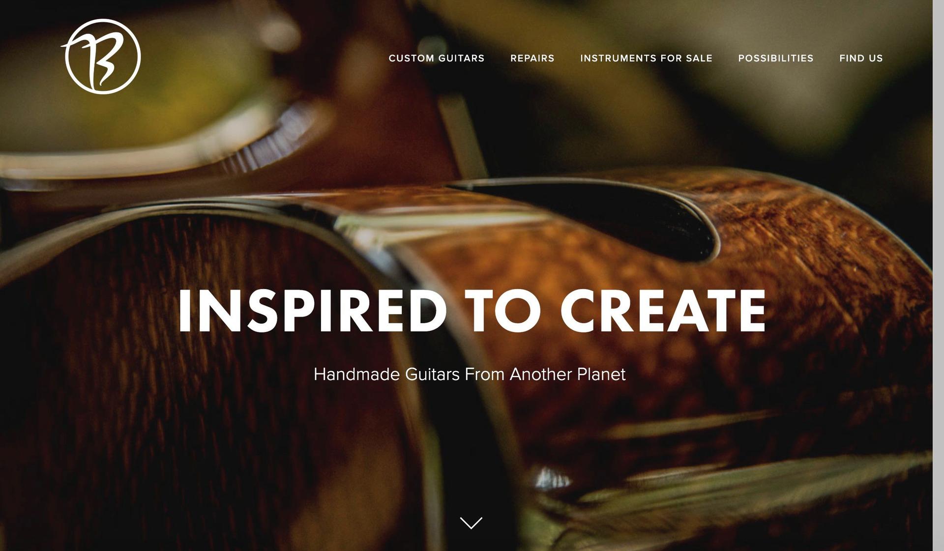 Beardsell Guitars-guitar company web designs