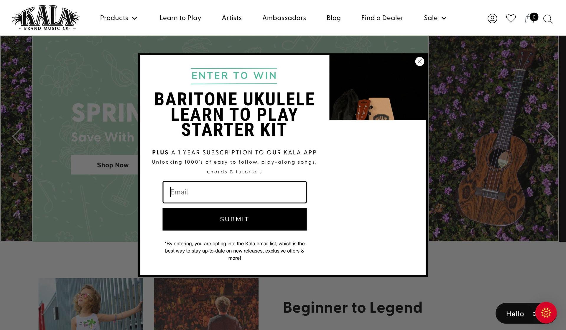 Kala Brand-guitar company web designs