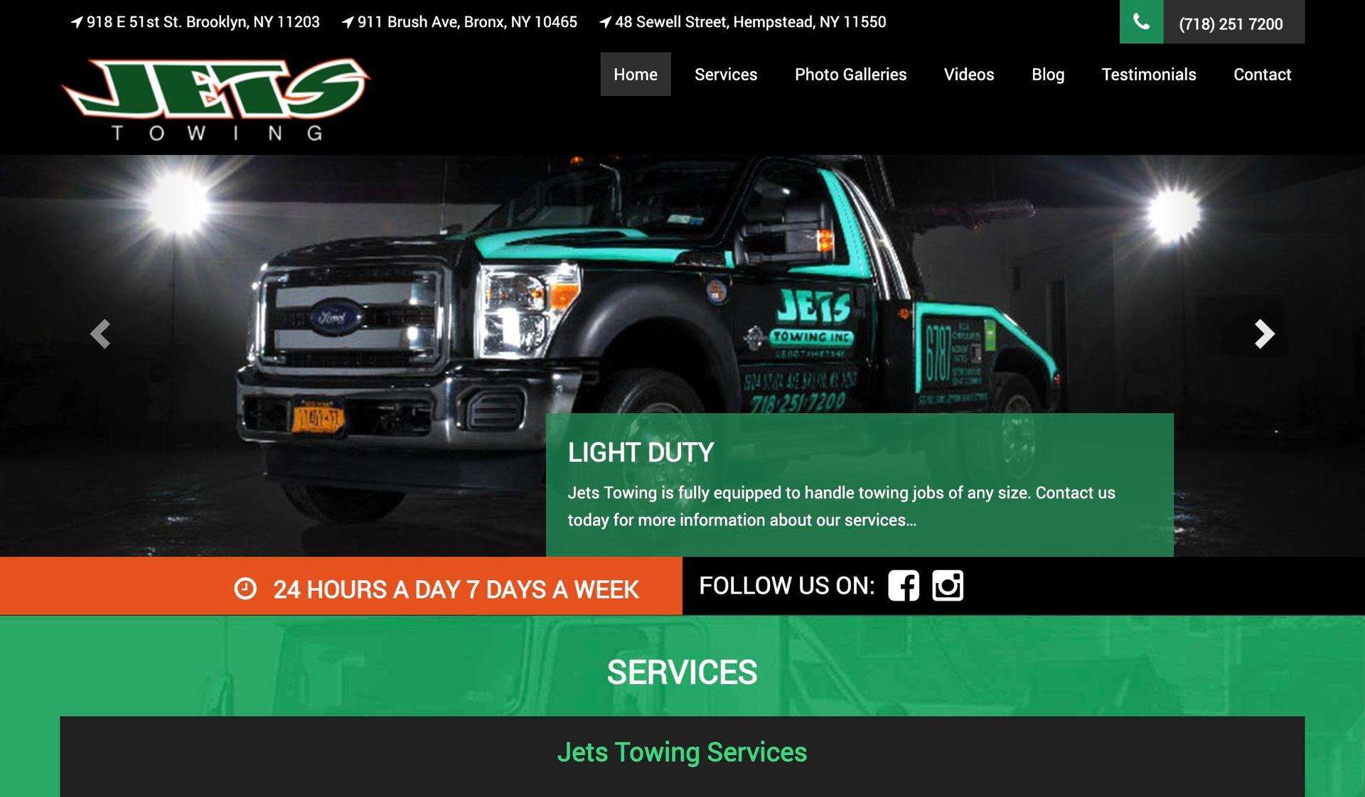 Jets Towing-auto towing websites