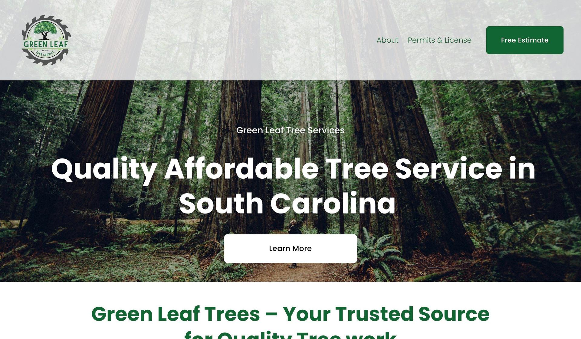 Greenleaf Trees-tree service websites