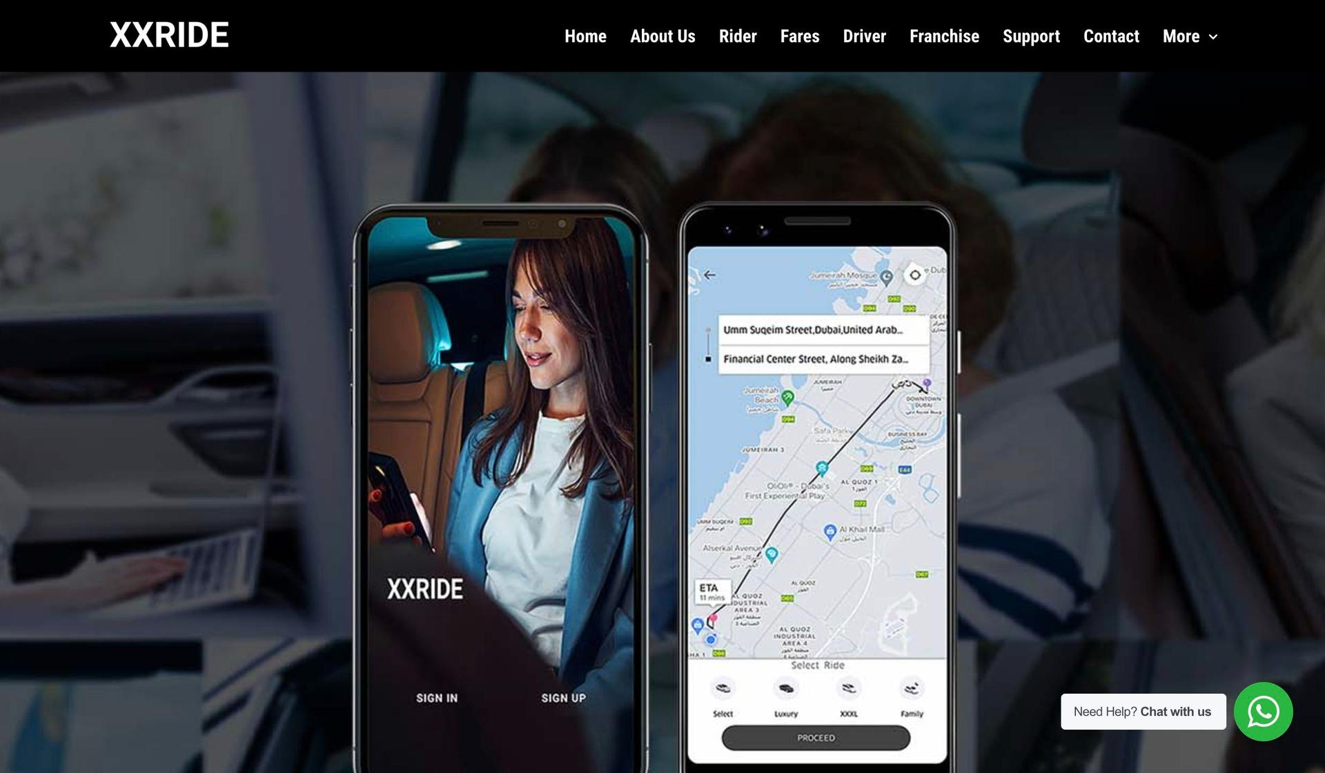 XX Ride-transportation websites