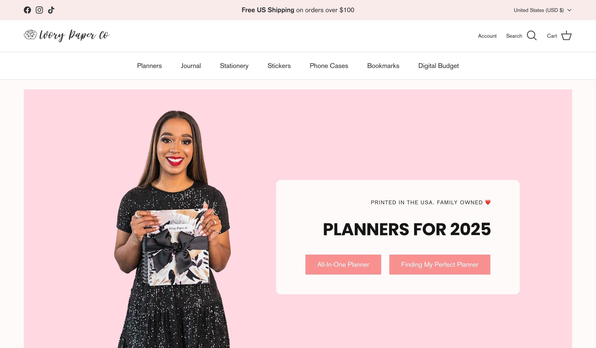 stationery business website designs
