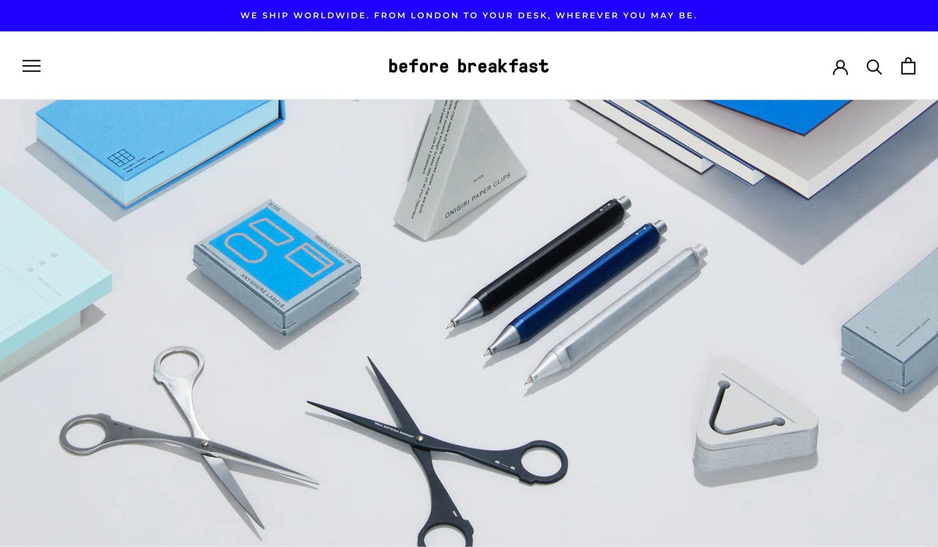 Before Breakfast-stationery business website designs