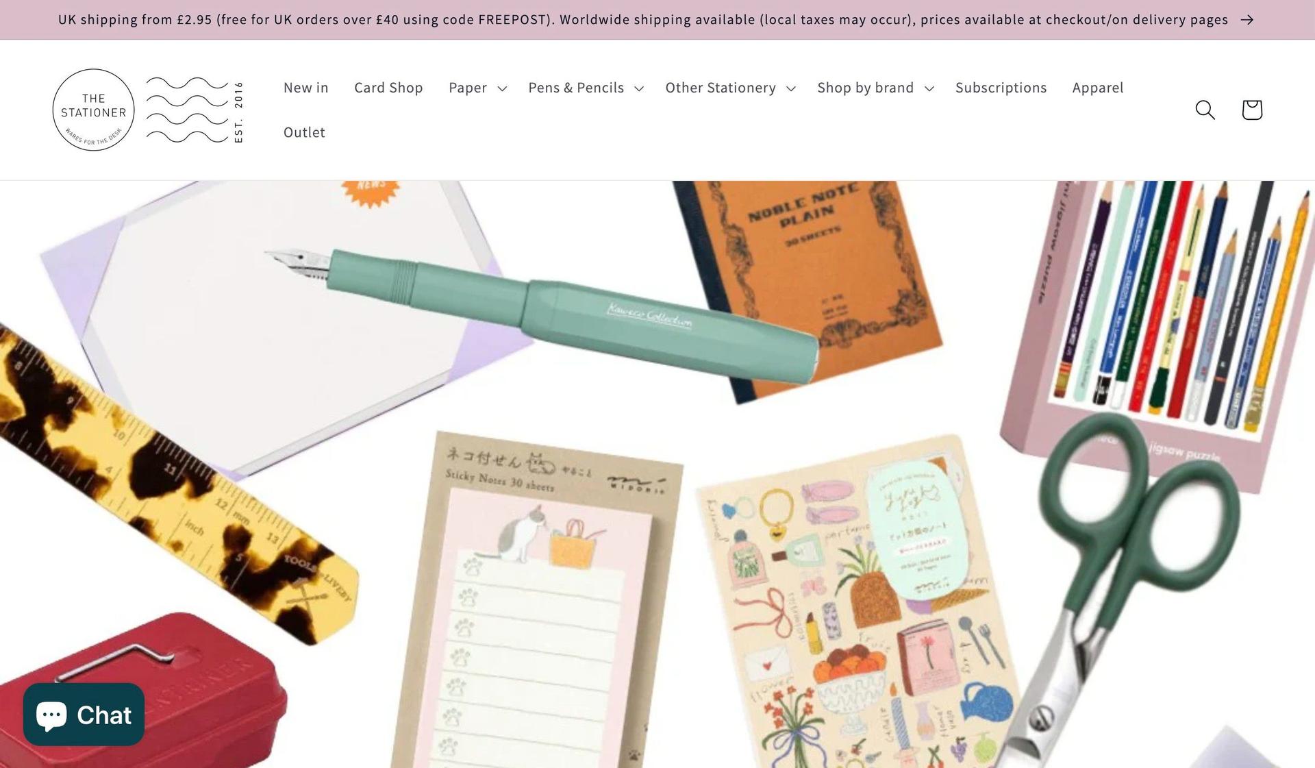 The Stationer-stationery business website designs