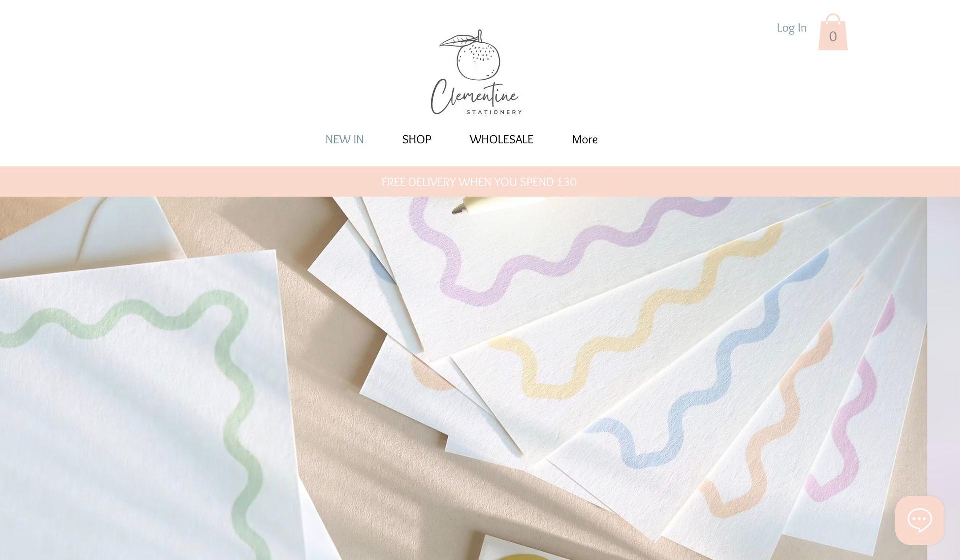 Clementine Stationery-stationery business website designs