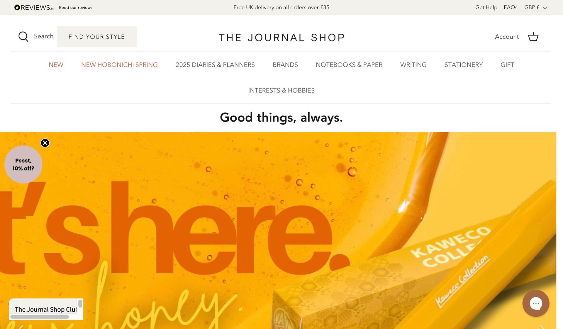 The Journal Shop-stationery business website designs