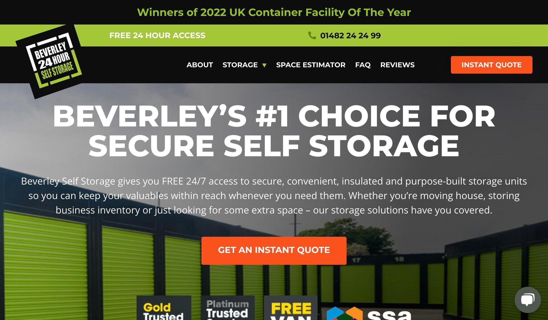 Beverley 24-self storage websites