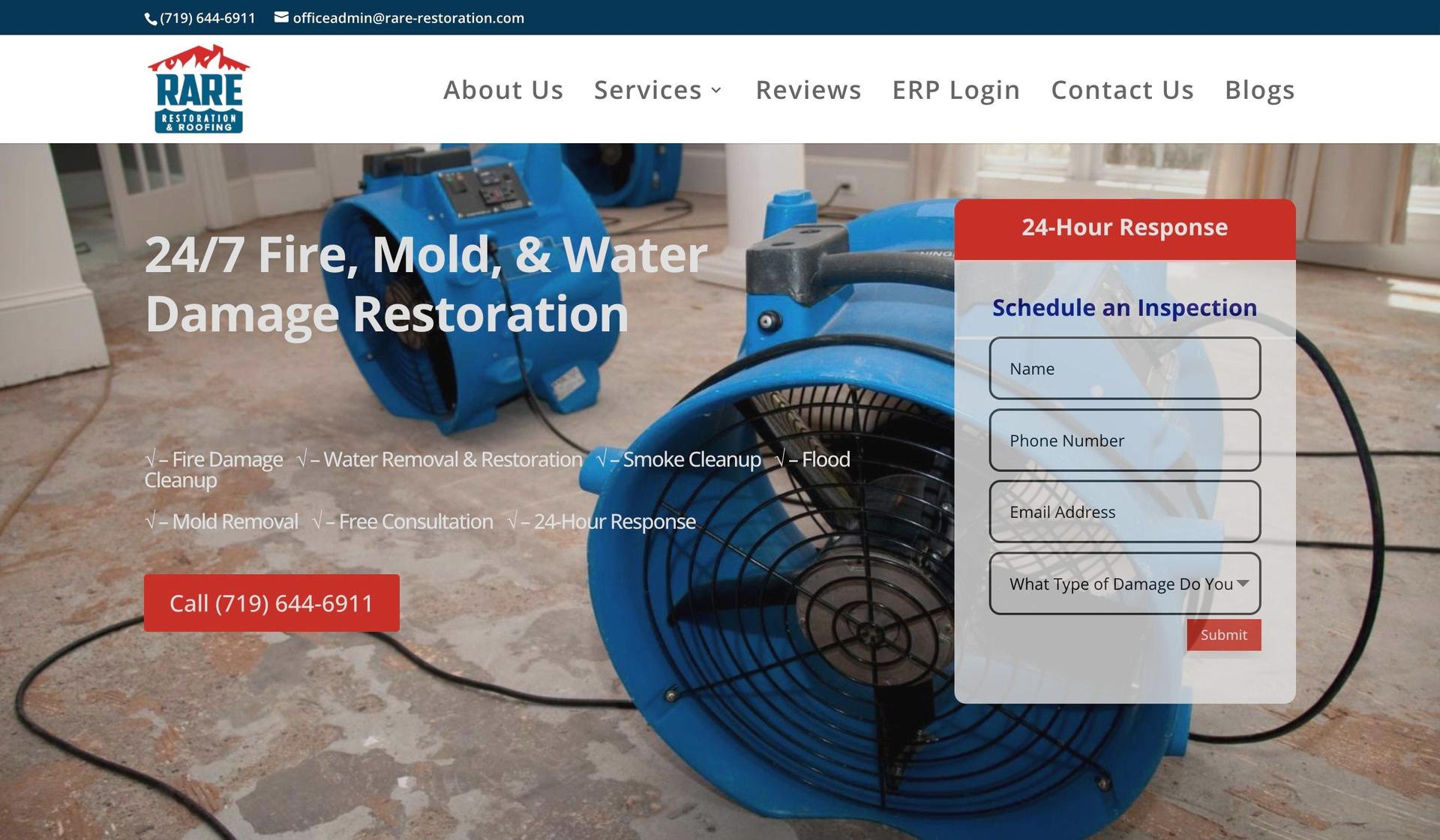 Rare Restoration-restoration website examples