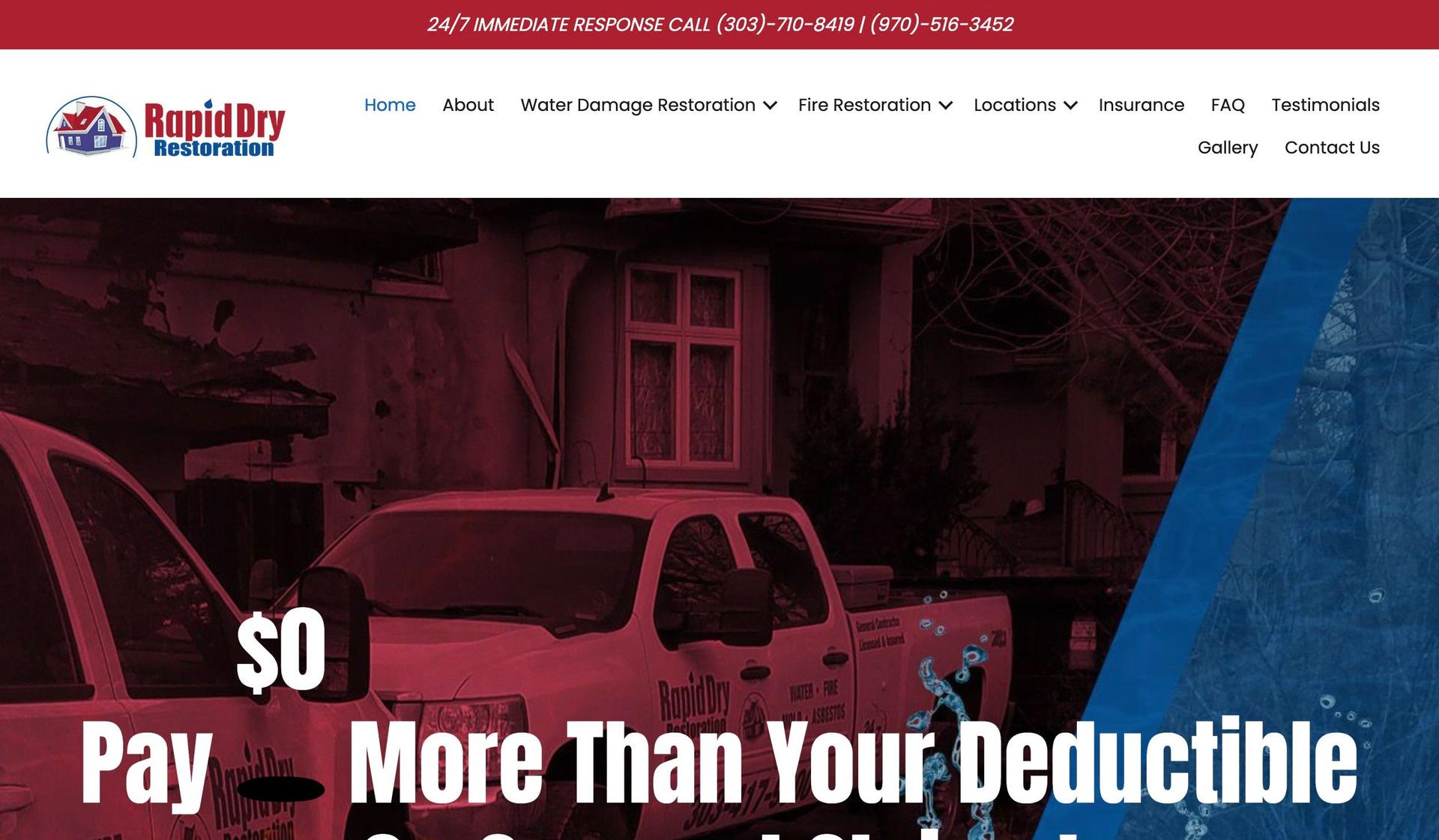 Rapid Dry Colorado-restoration website examples