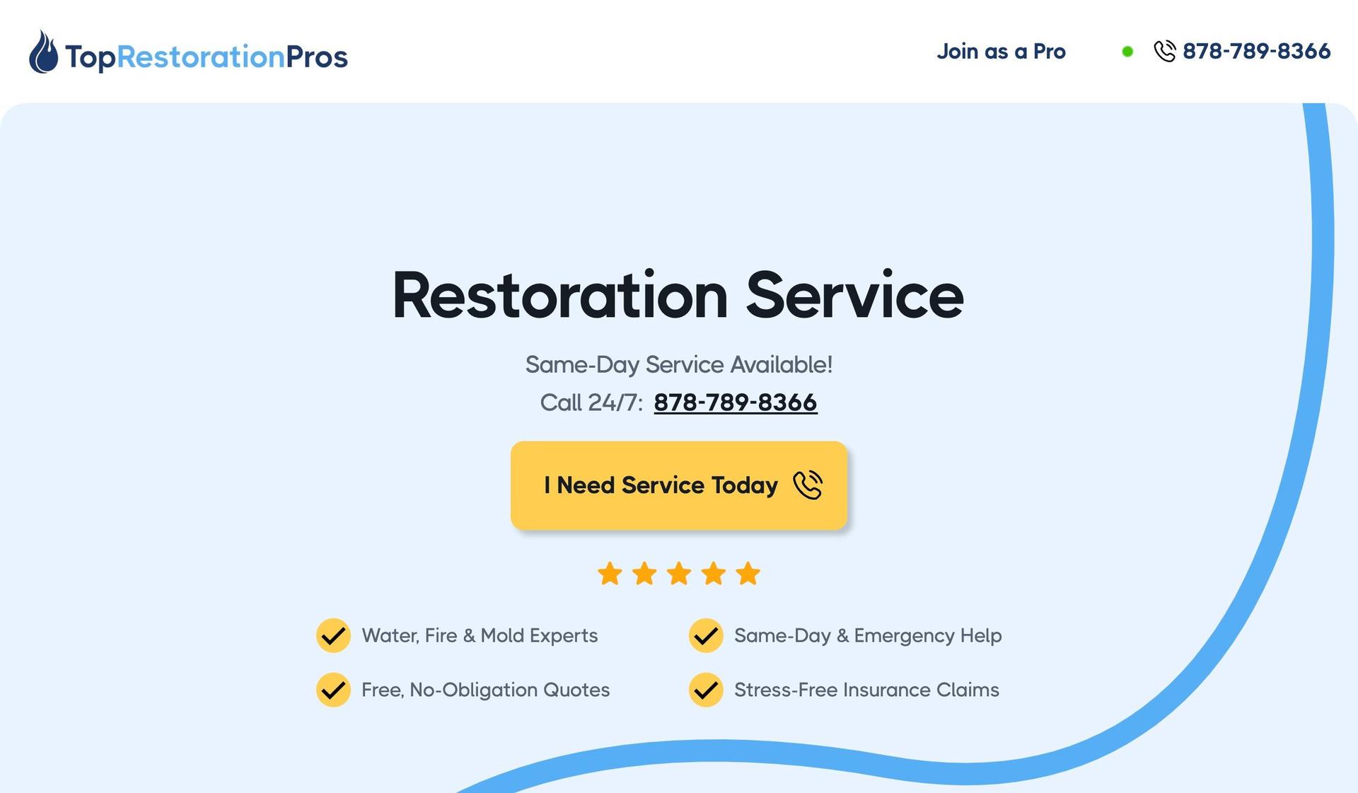 Top Restoration Pros-restoration website examples