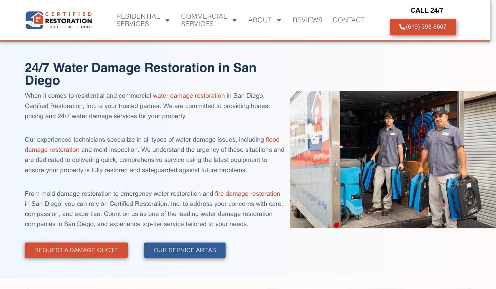 Certified Restoration Inc.-restoration website examples