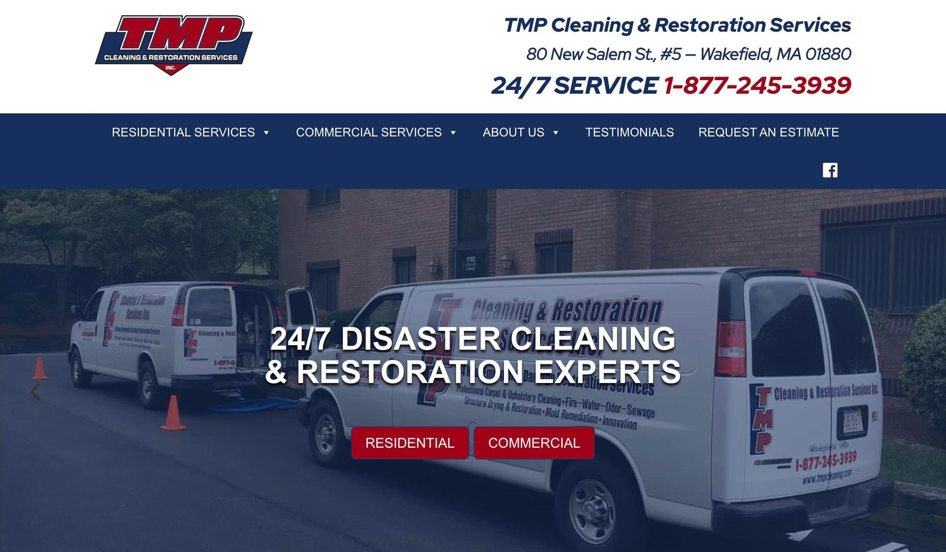 TMP Cleaning-restoration website examples