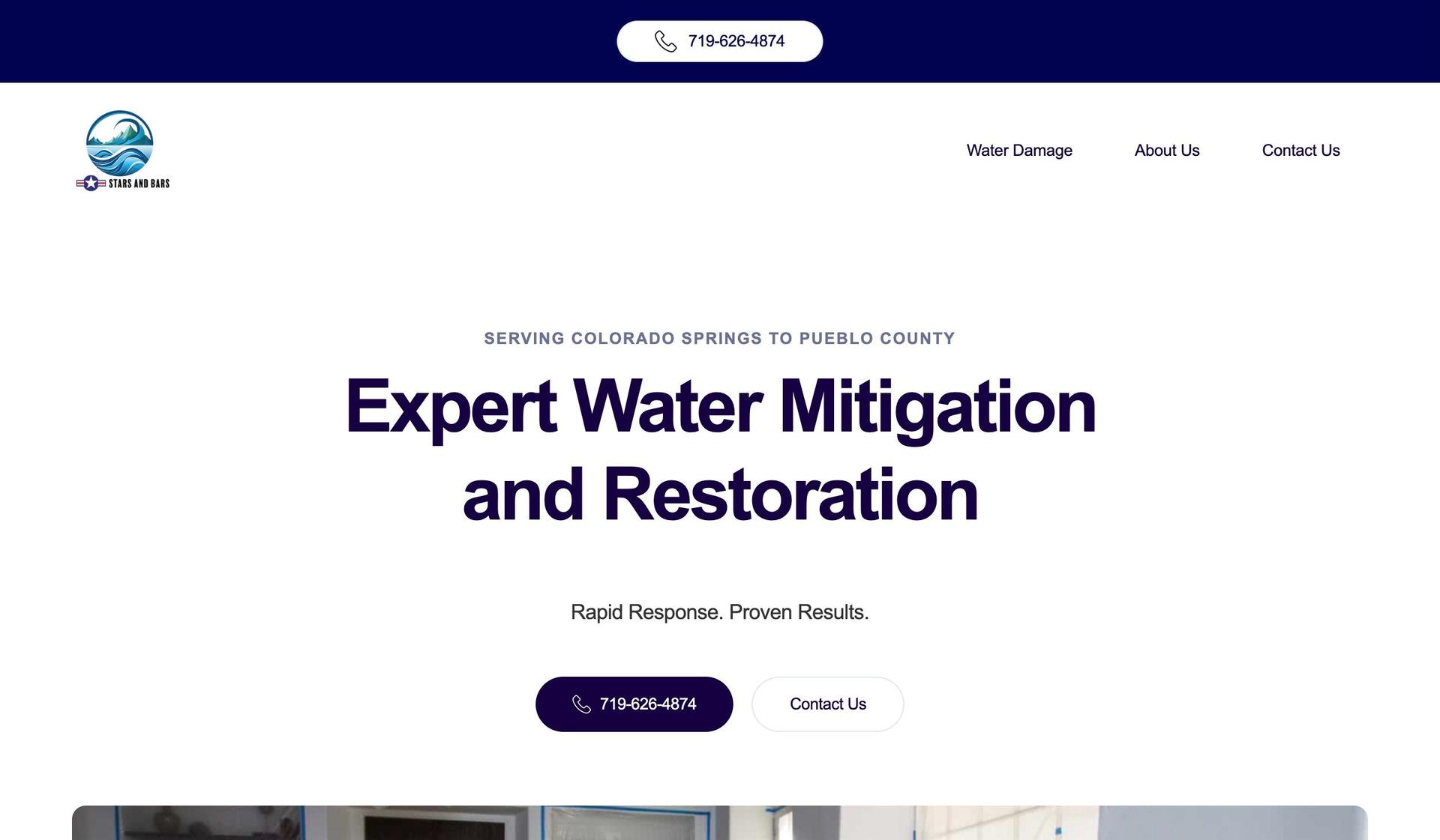 SB Water Restoration-restoration website examples