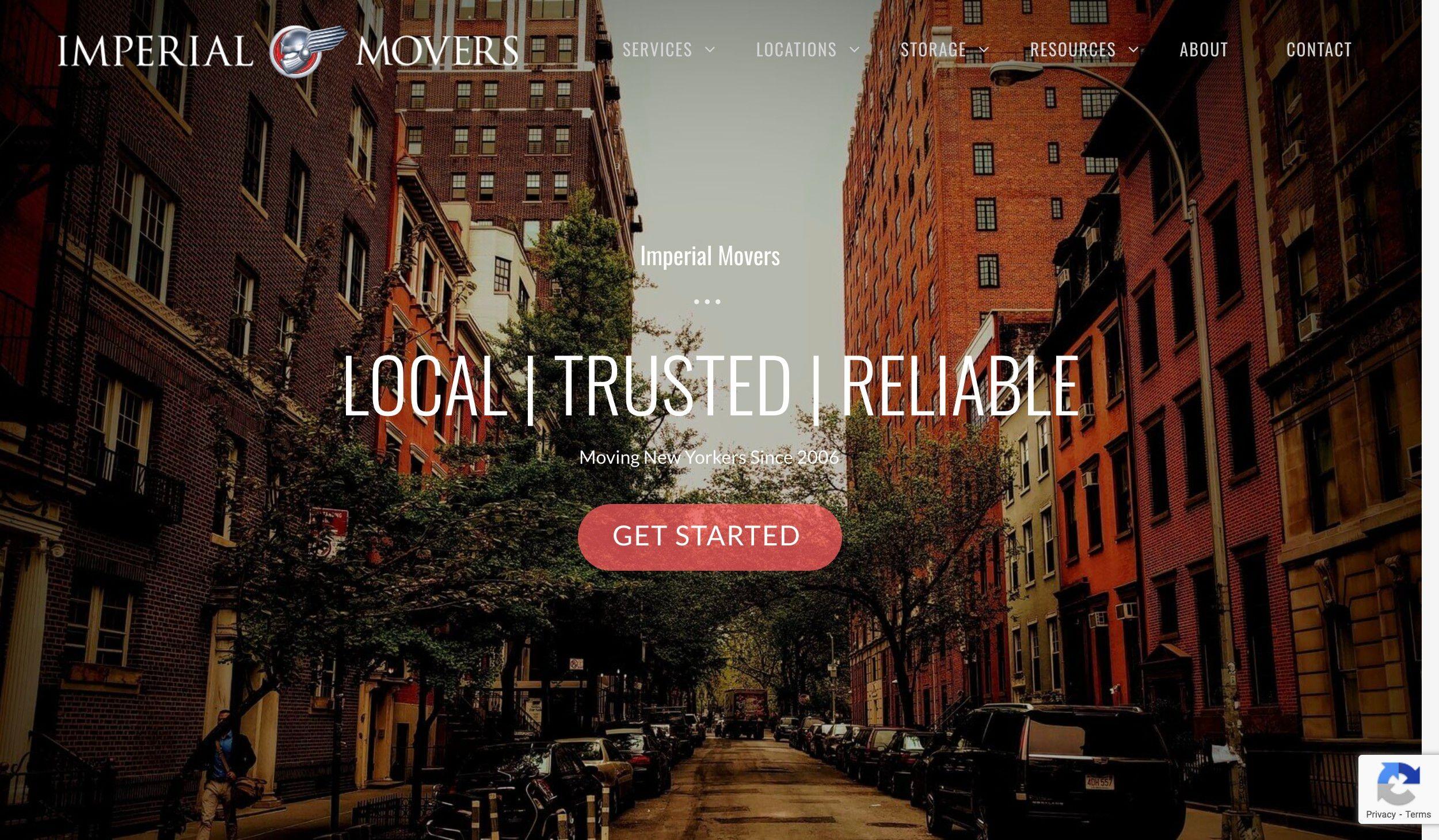 moving company website examples
