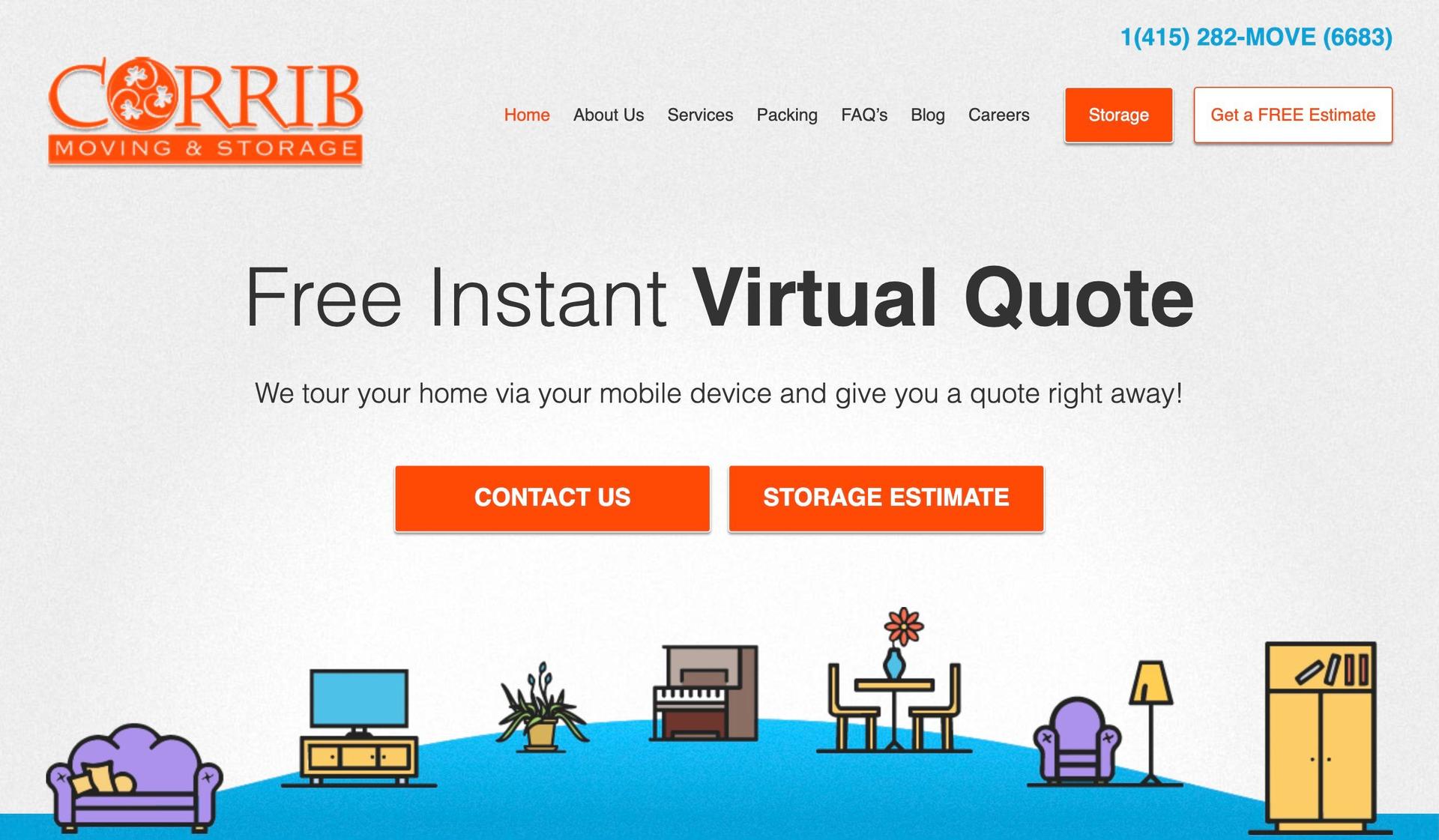 Corrib Moving-moving company website examples