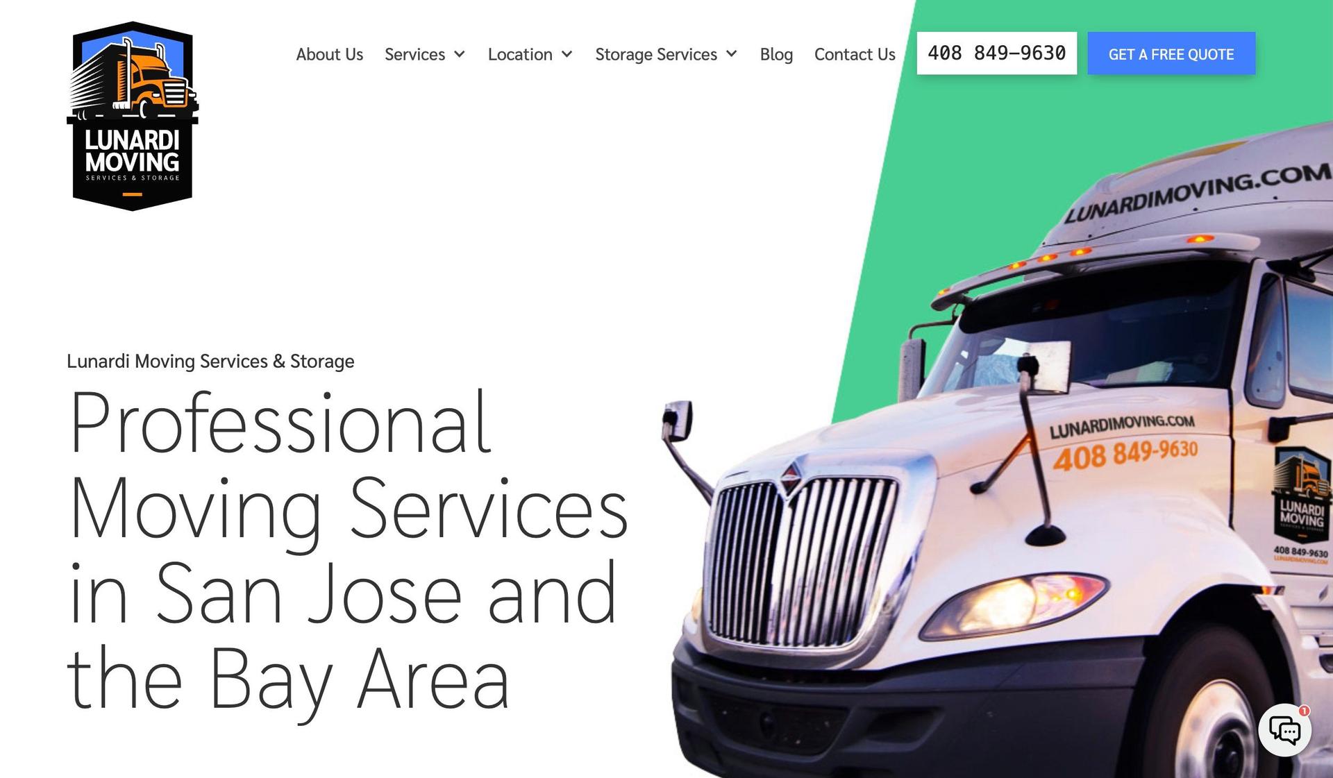 Lunardi Moving-moving company website examples