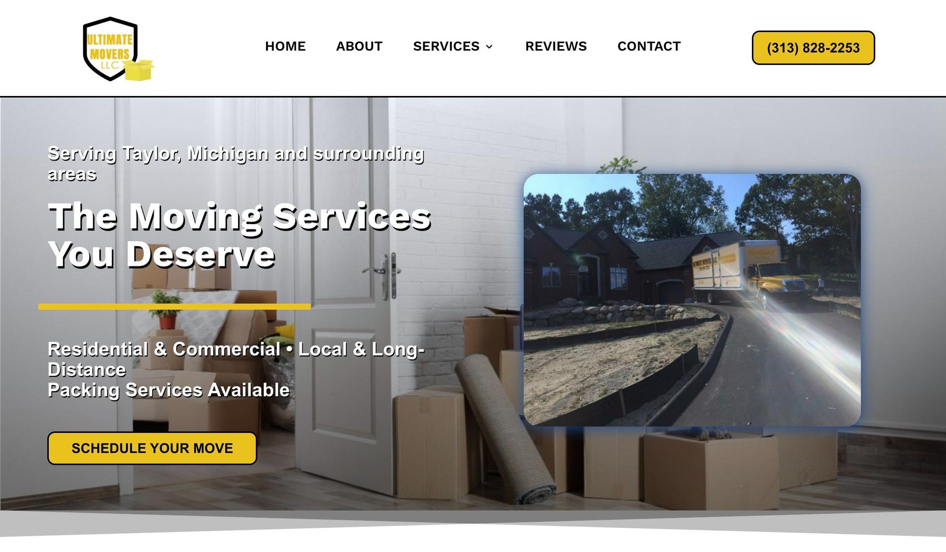 The Ultimate Movers LLC-moving company website examples
