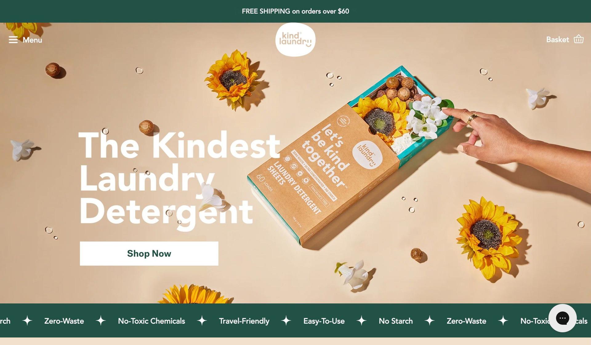 Kind Laundry-laundry website examples