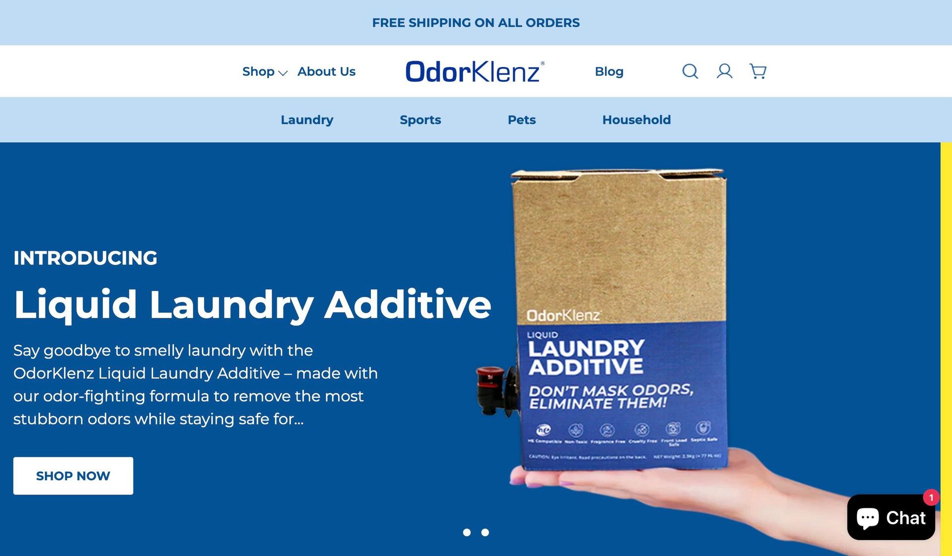 OdorKlenz-laundry website examples