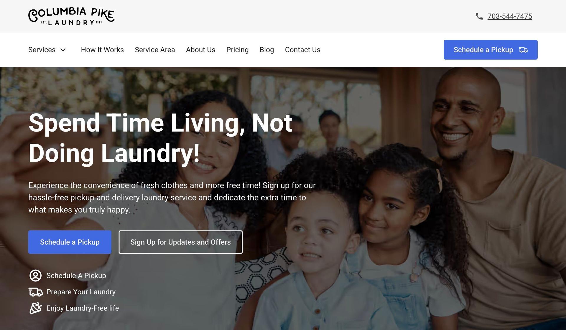 Columbia Pike Laundry-laundry website examples