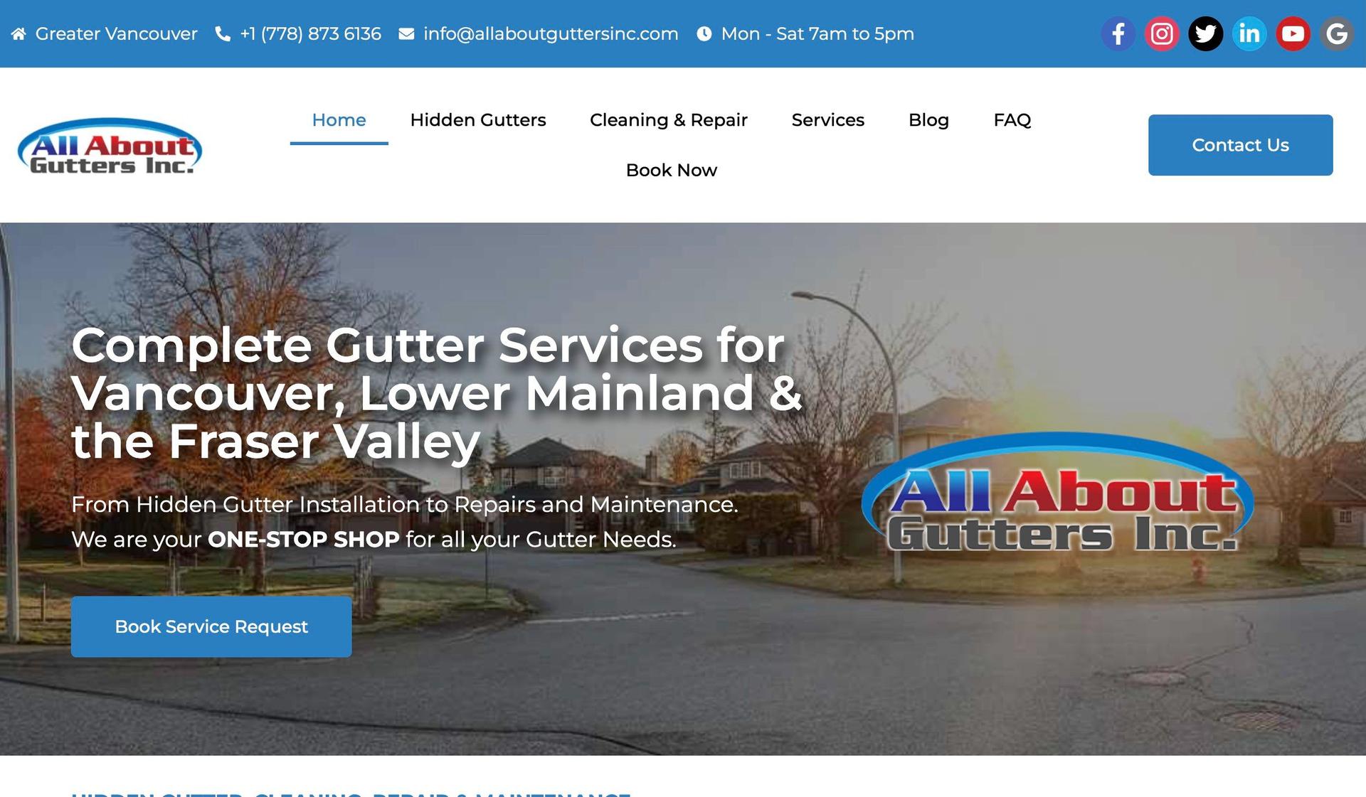 All About Gutters Inc-gutter website designs