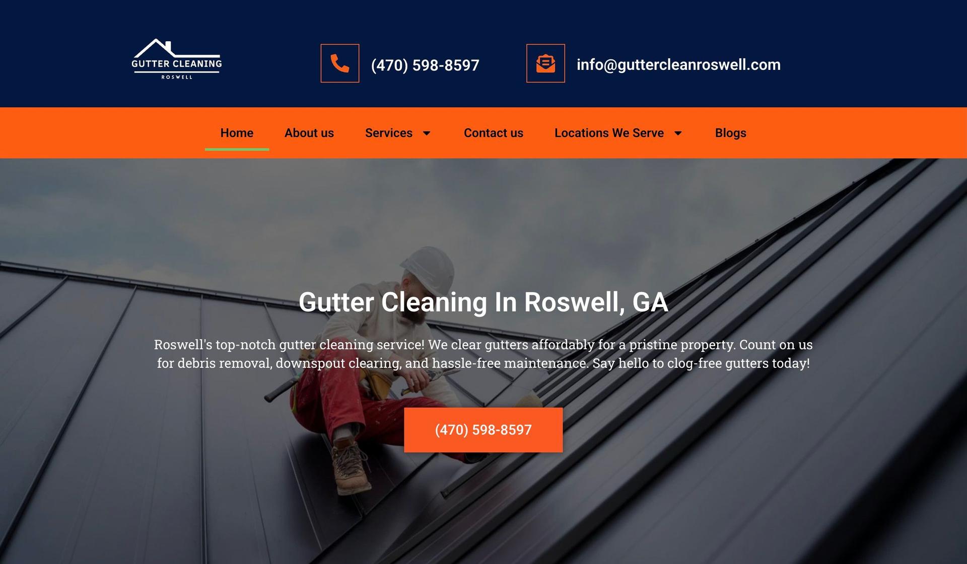 Gutter Clean Roswell-gutter website designs