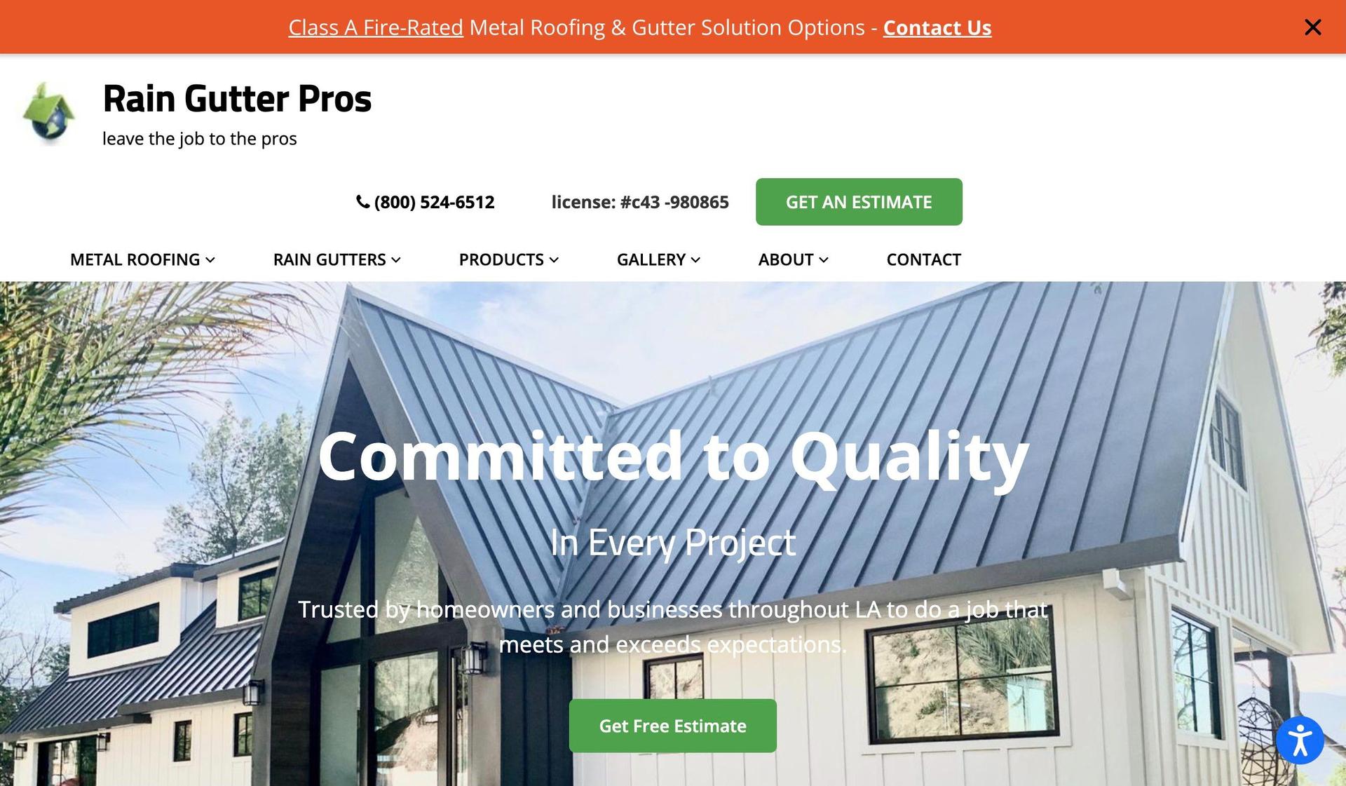 Rain Gutter Pros Inc-gutter website designs