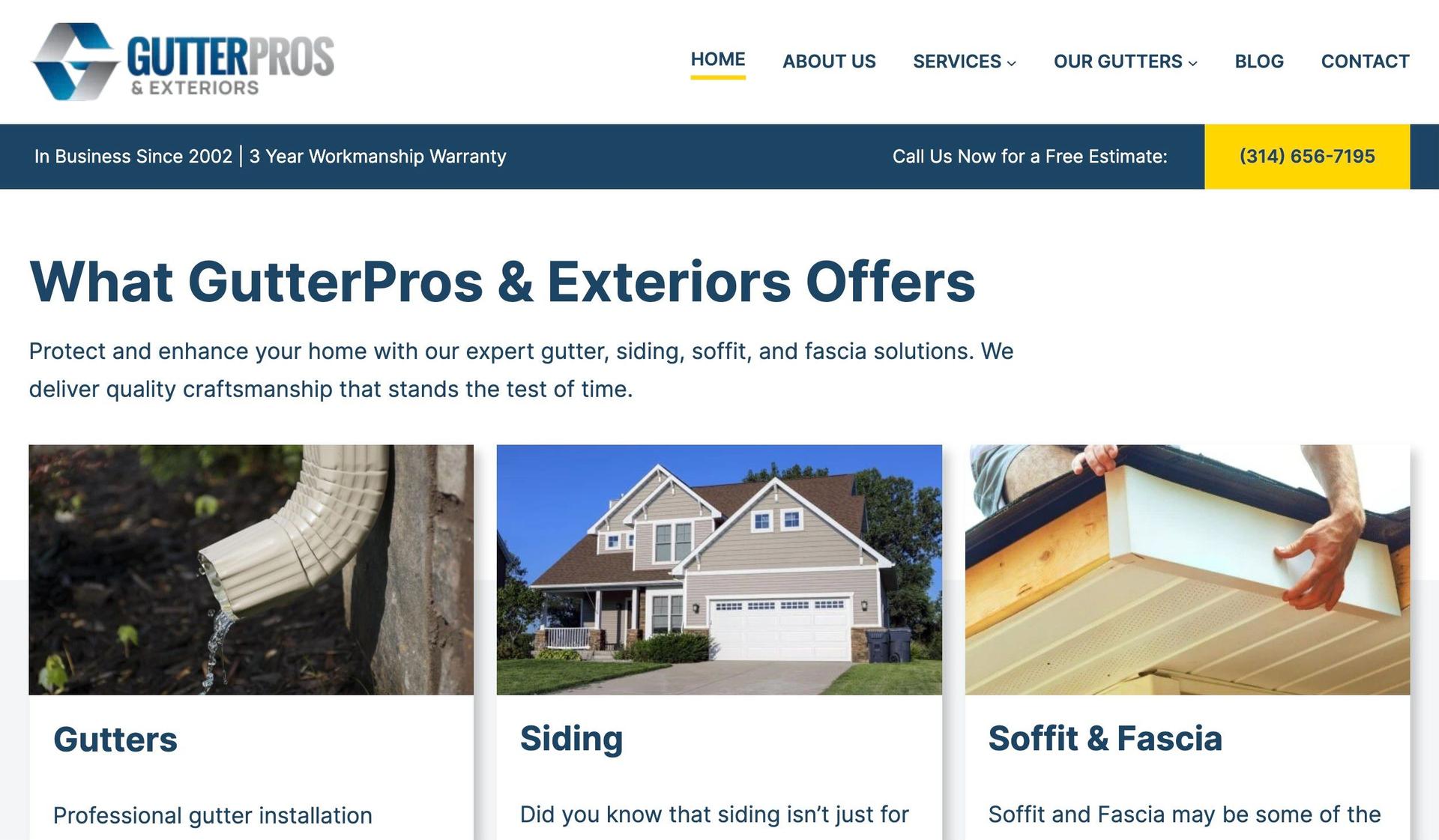 Gutter Pros-gutter website designs