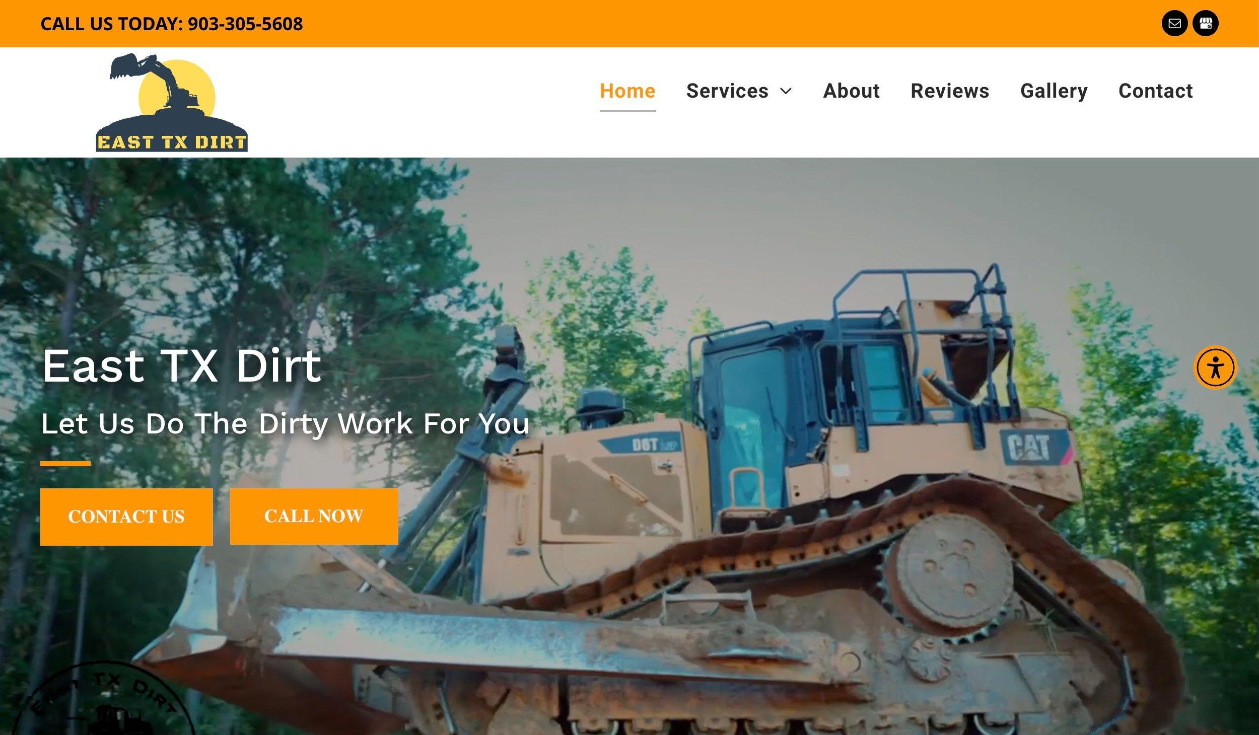 excavation website design examples