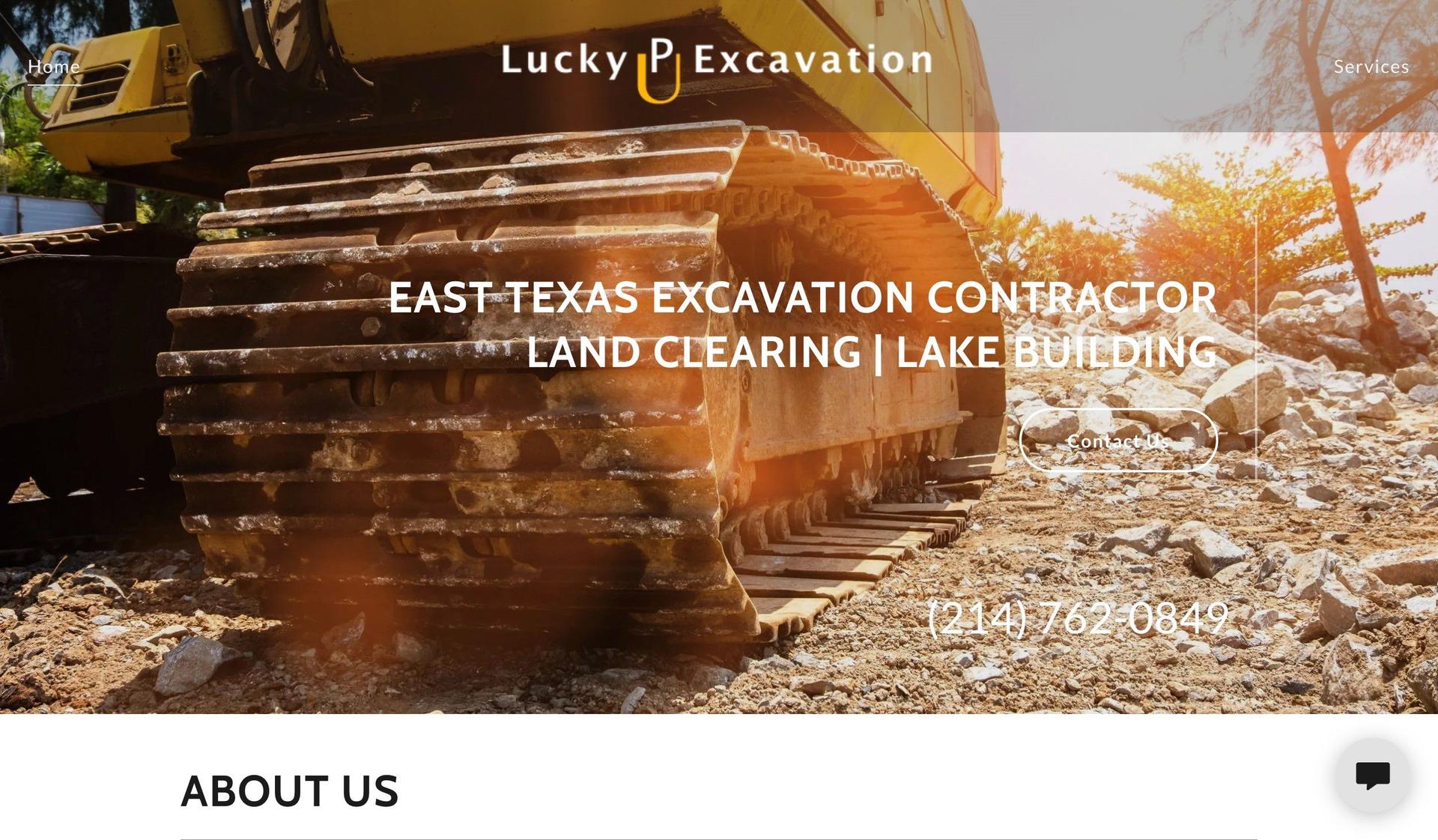 Lucky P Excavation-excavation website design examples