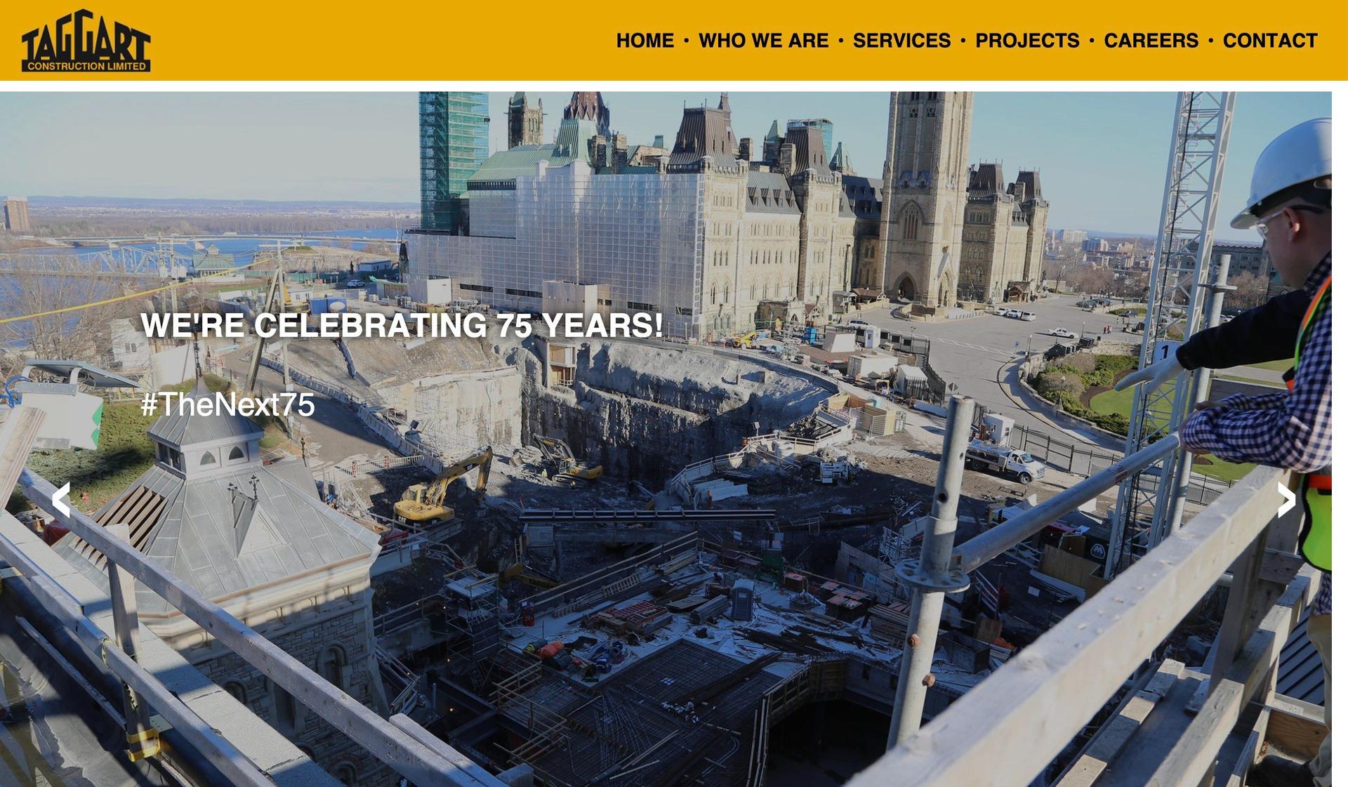 Taggart Construction-excavation website design examples