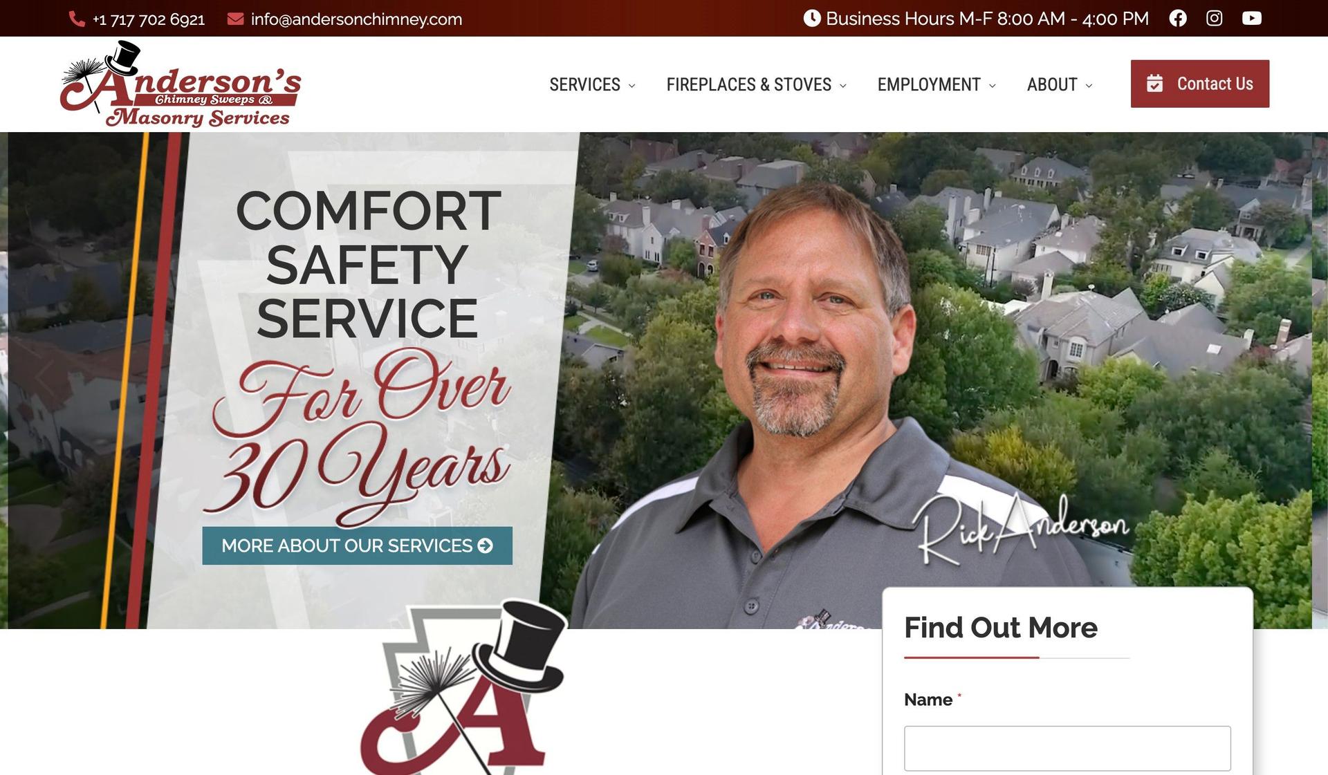 Anderson Chimney-chimney repair websites