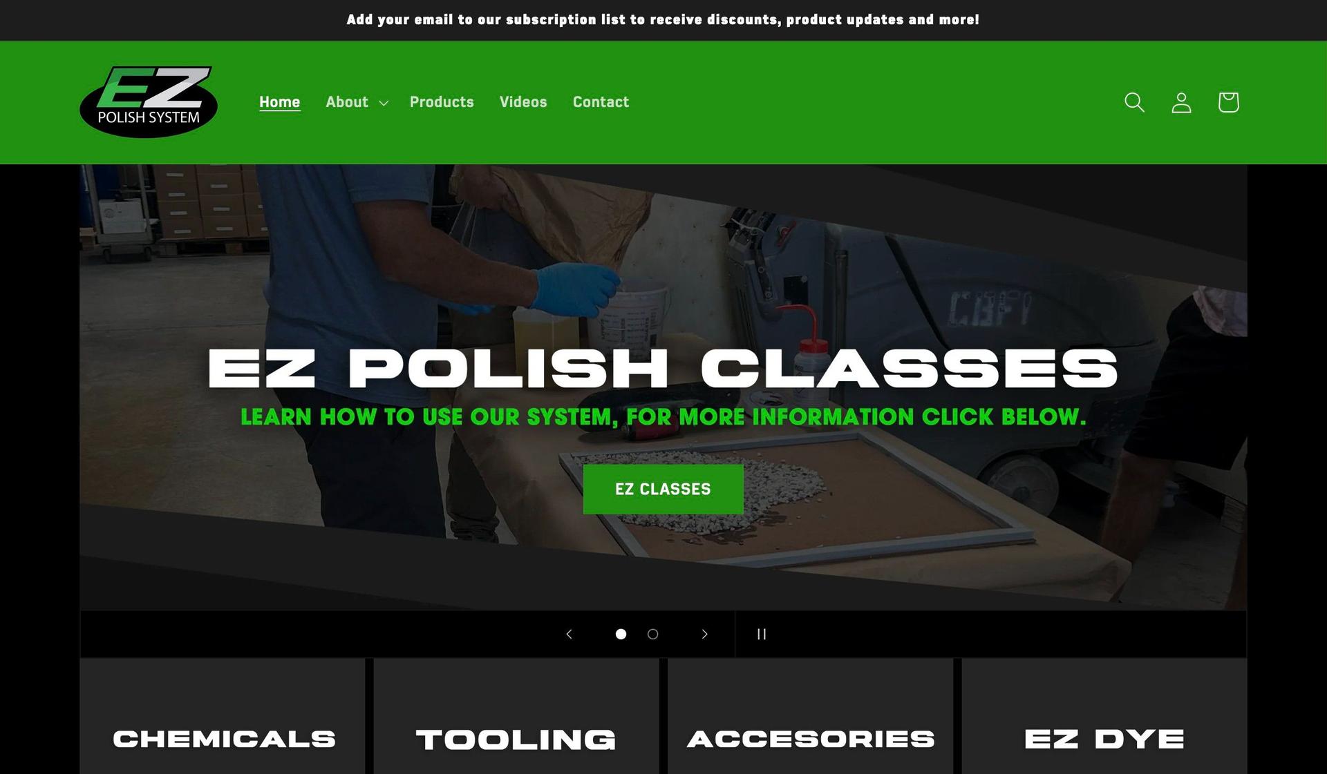 EZ Polish System-concrete websites