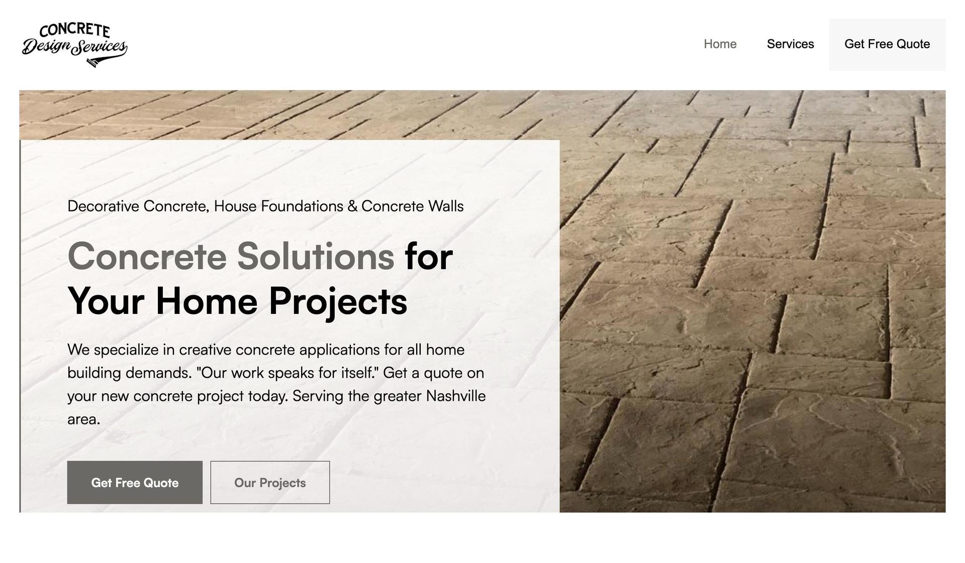 Concrete Design Services-concrete websites
