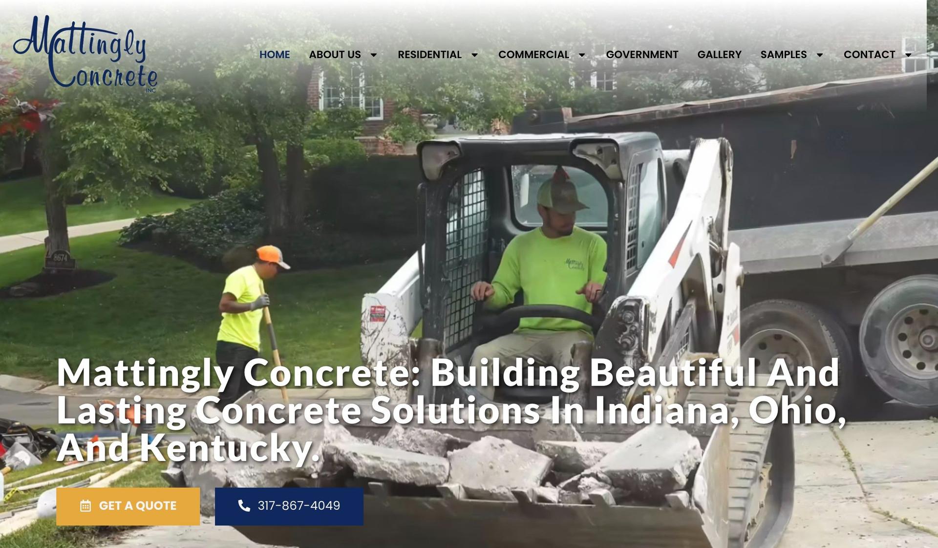 Mattingly Concrete-concrete websites