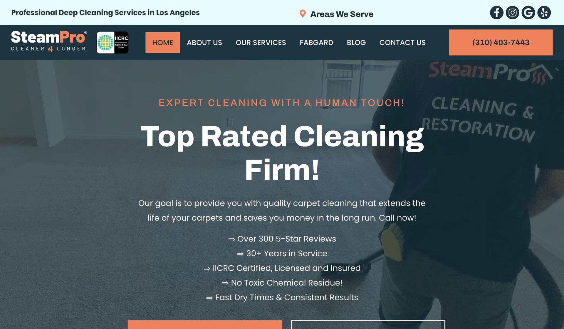SteamPro-carpet cleaning websites