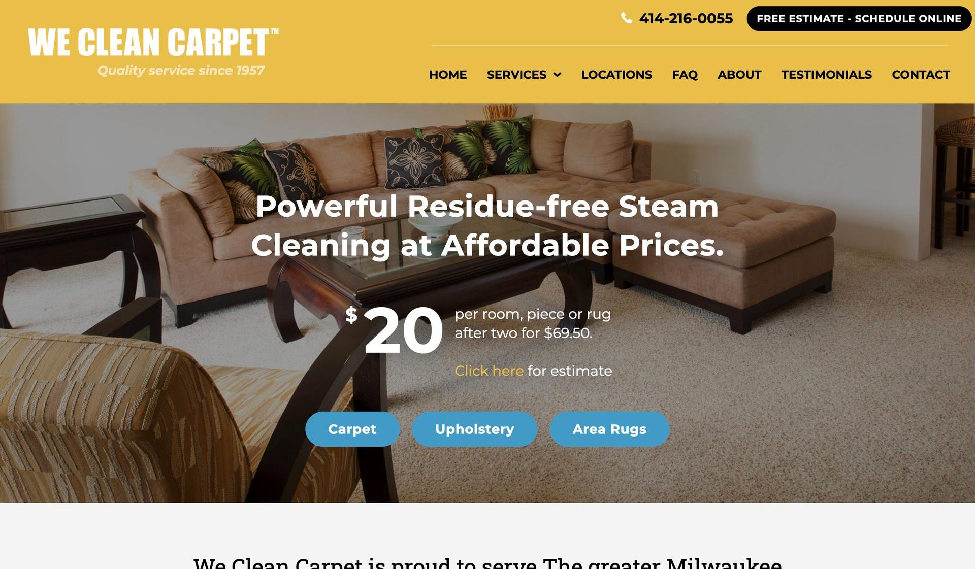 We Clean Carpet Milwaukee-carpet cleaning websites