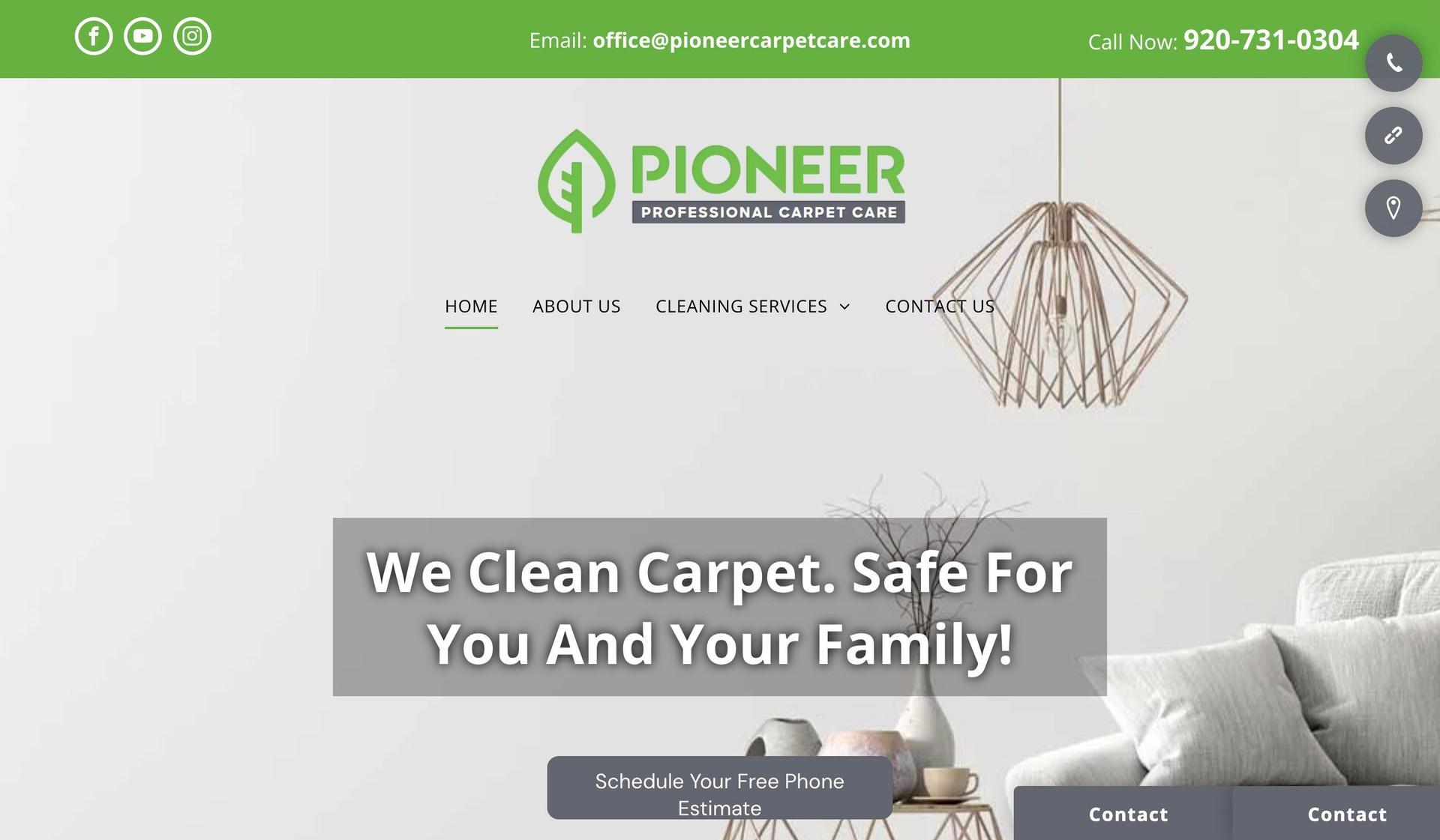 Pioneer Carpet Care-carpet cleaning websites