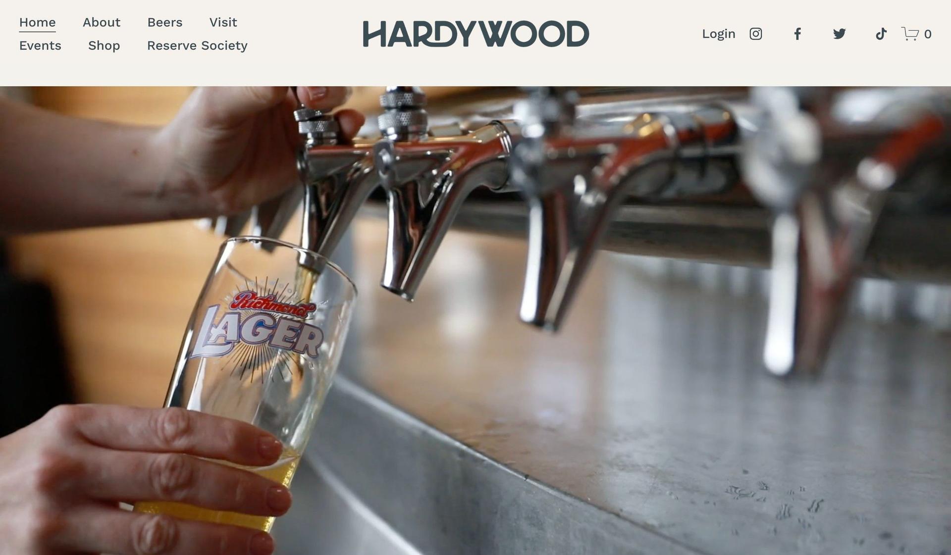 Hardywood-brewery websites