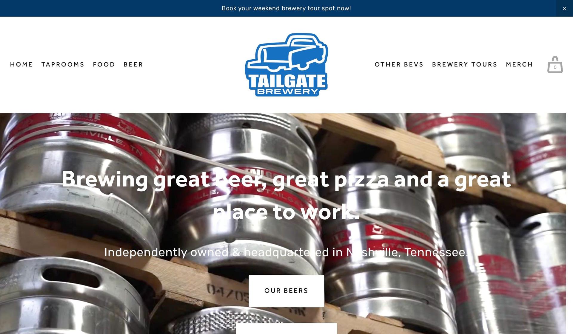 Tailgate Beer-brewery websites