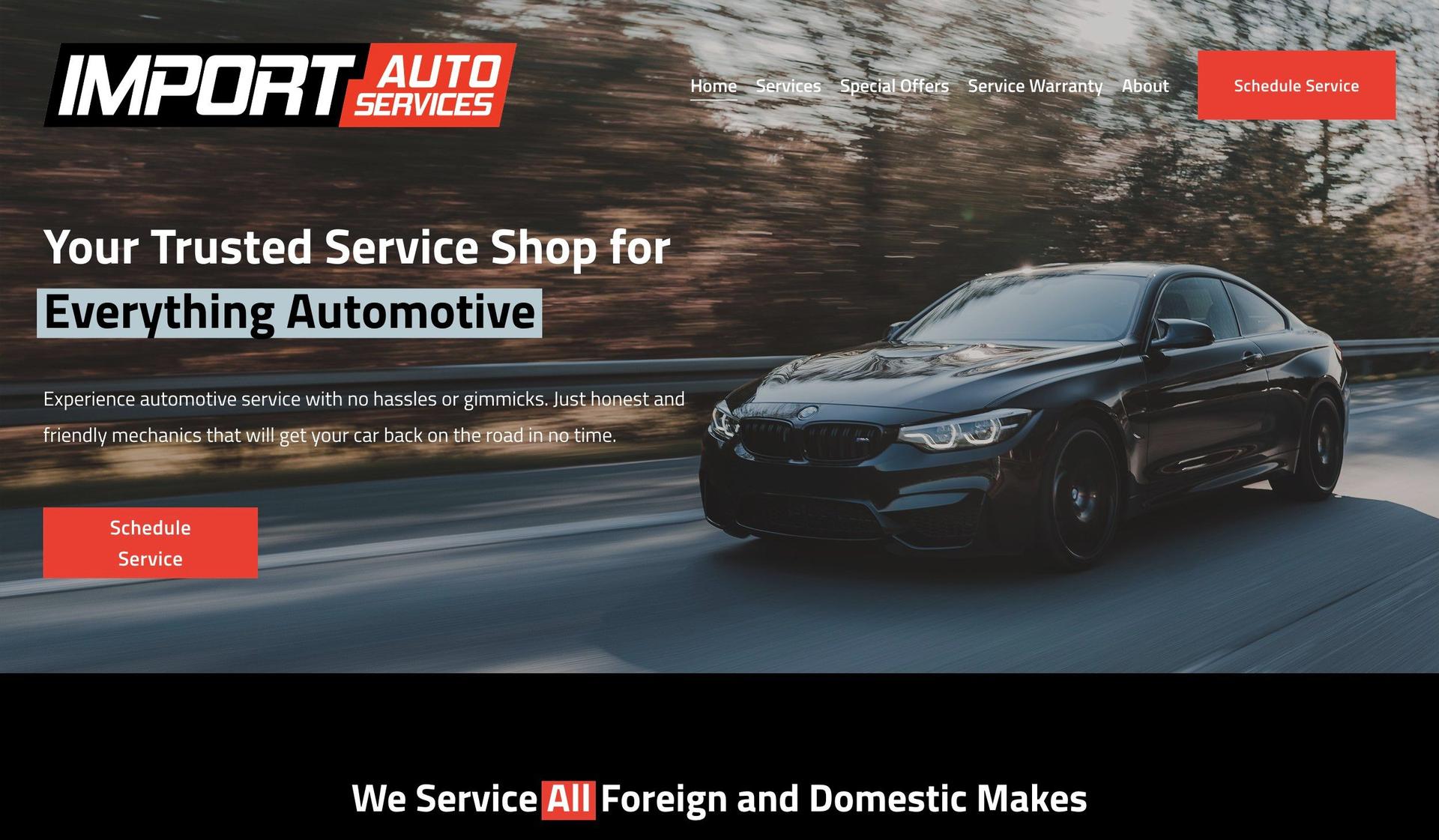 Import Auto Service-auto repair websites
