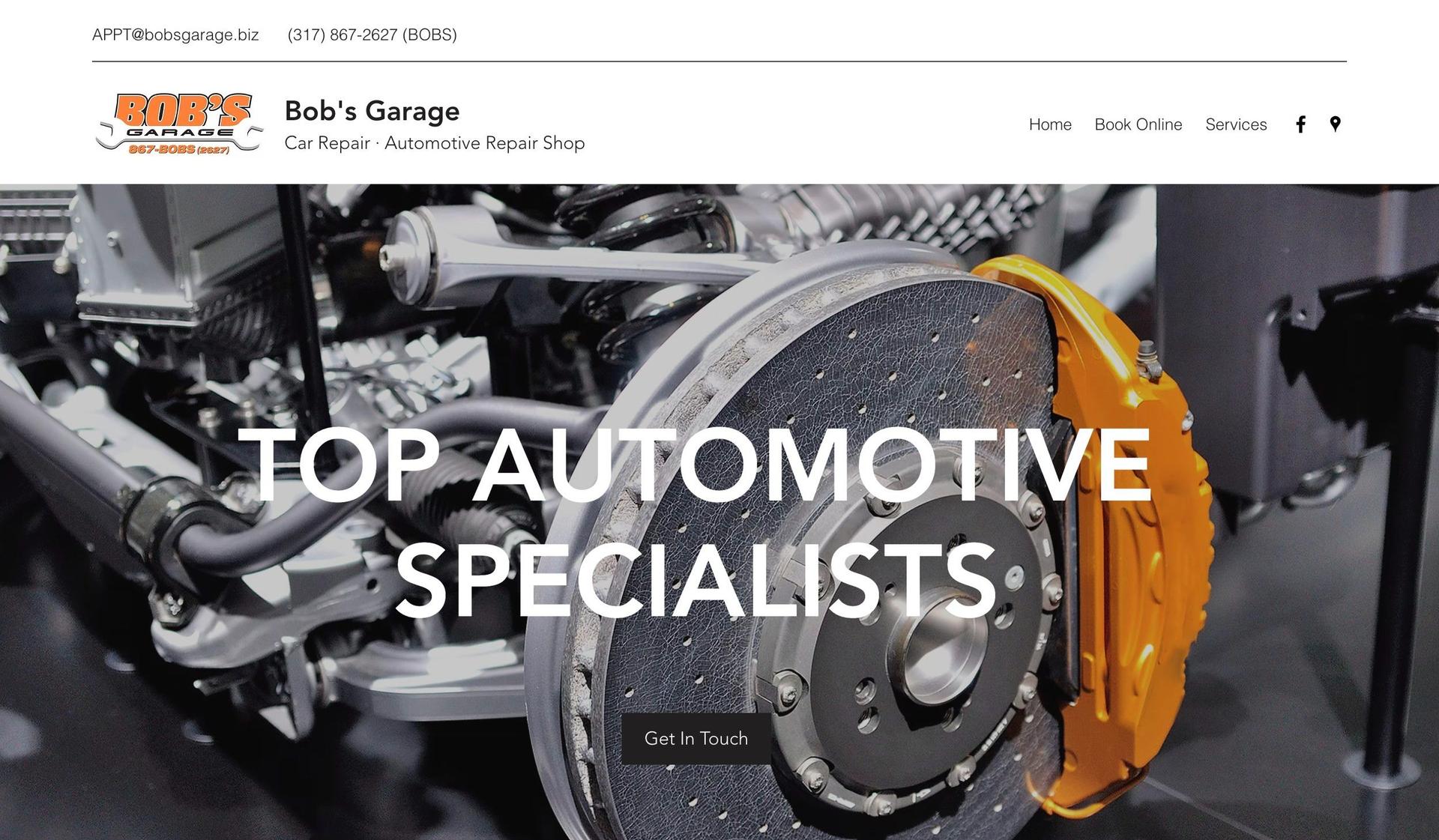 Bob's Garage-auto repair websites