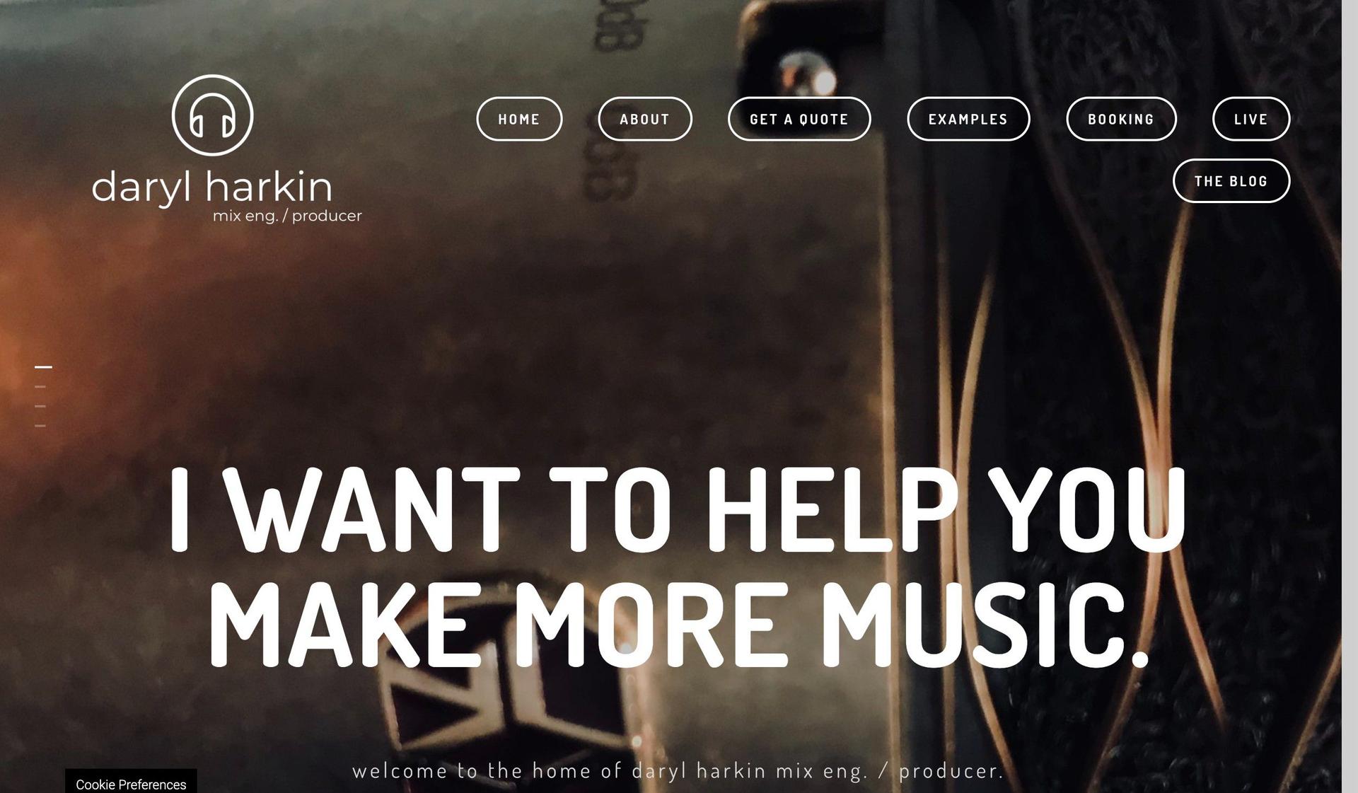Daryl Harkin-music producer websites