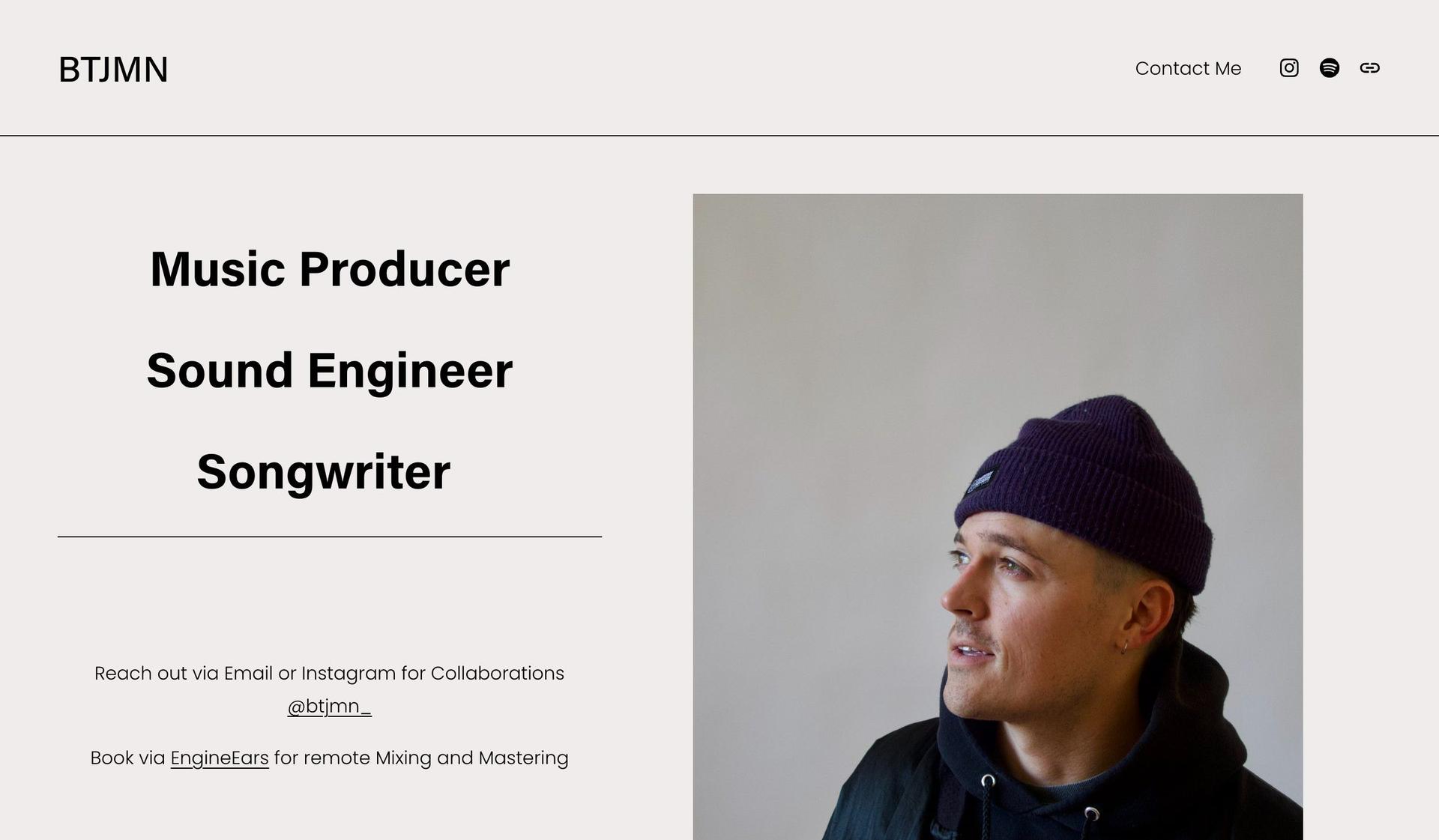 BTJMN-music producer websites