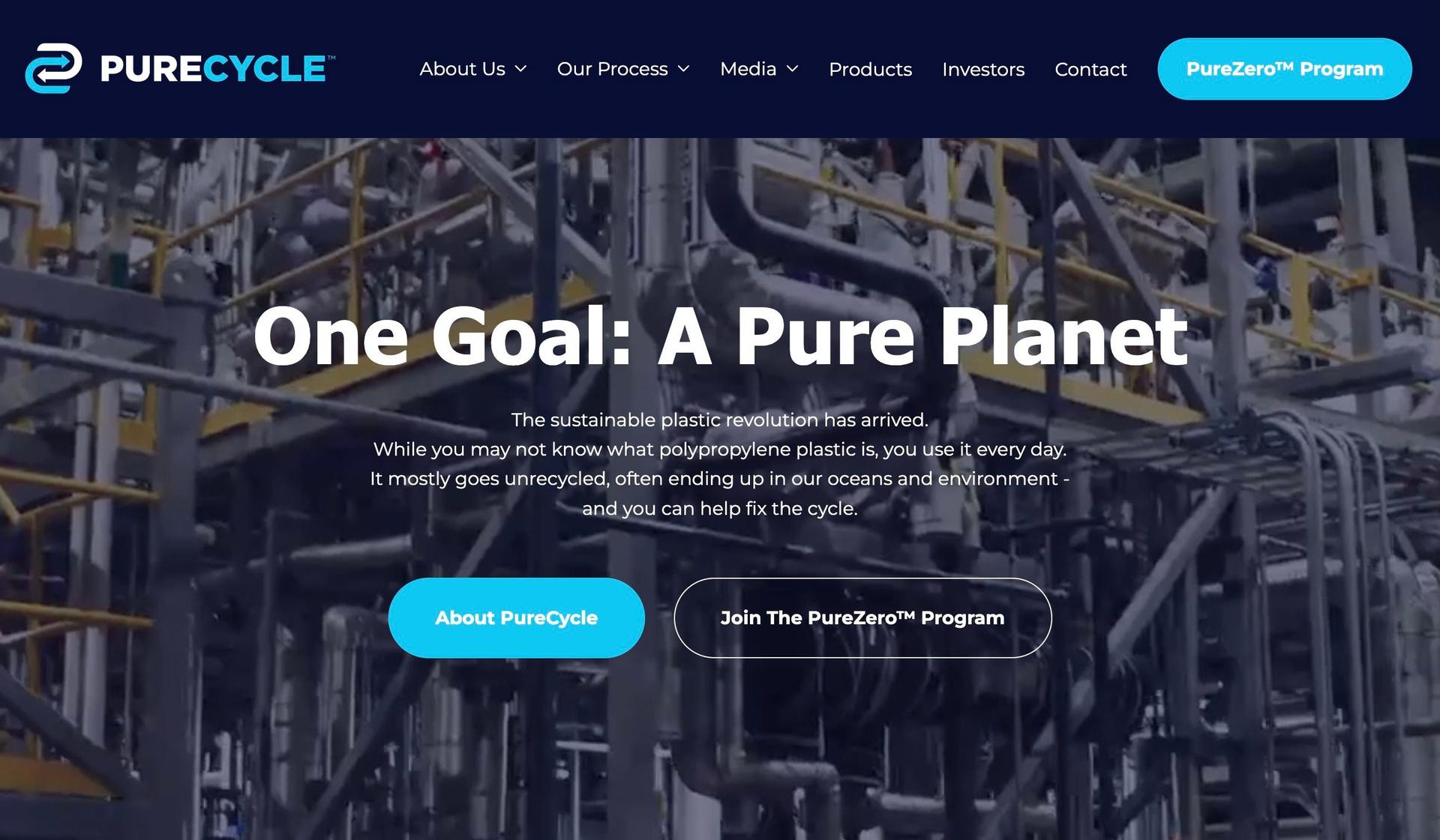 PureCycle-recycling website examples