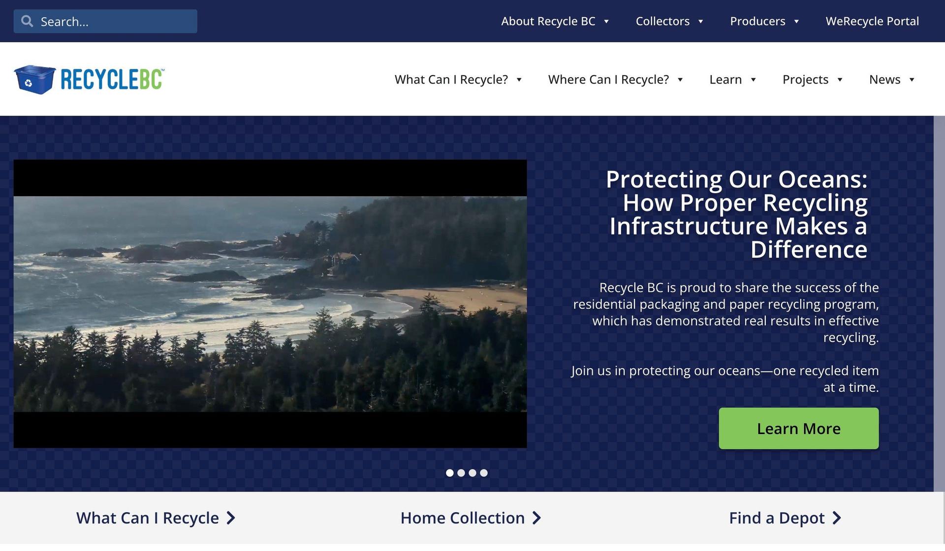 Recycle BC-recycling website examples