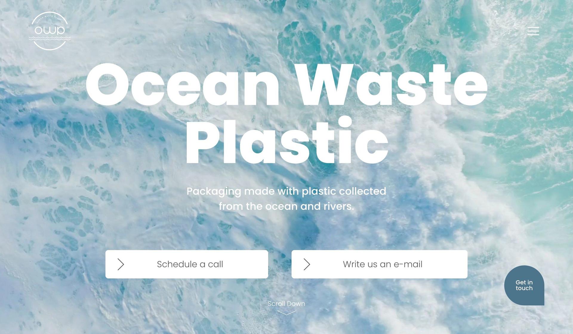 Ocean Waste Plastic-recycling website examples