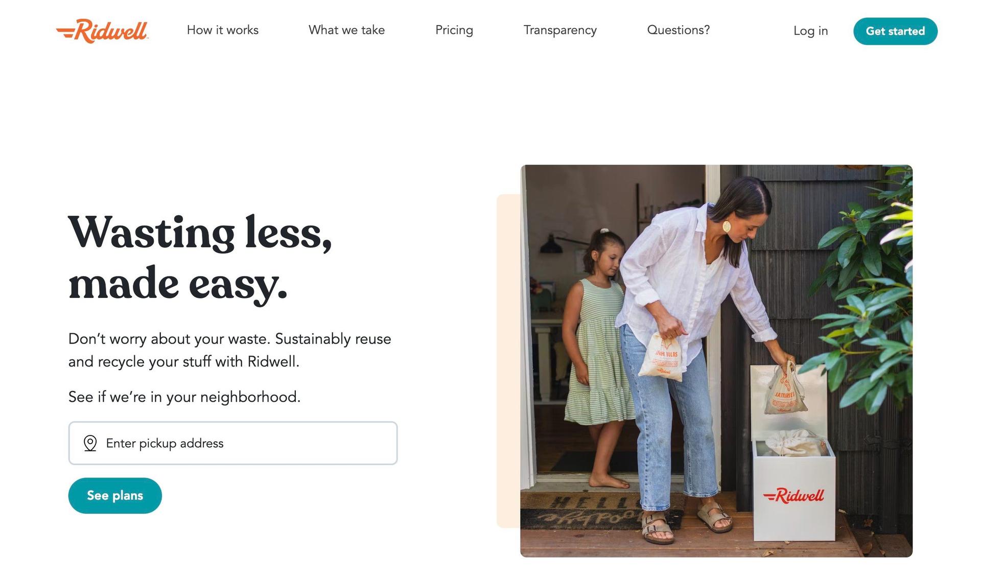 Ridwell-recycling website examples