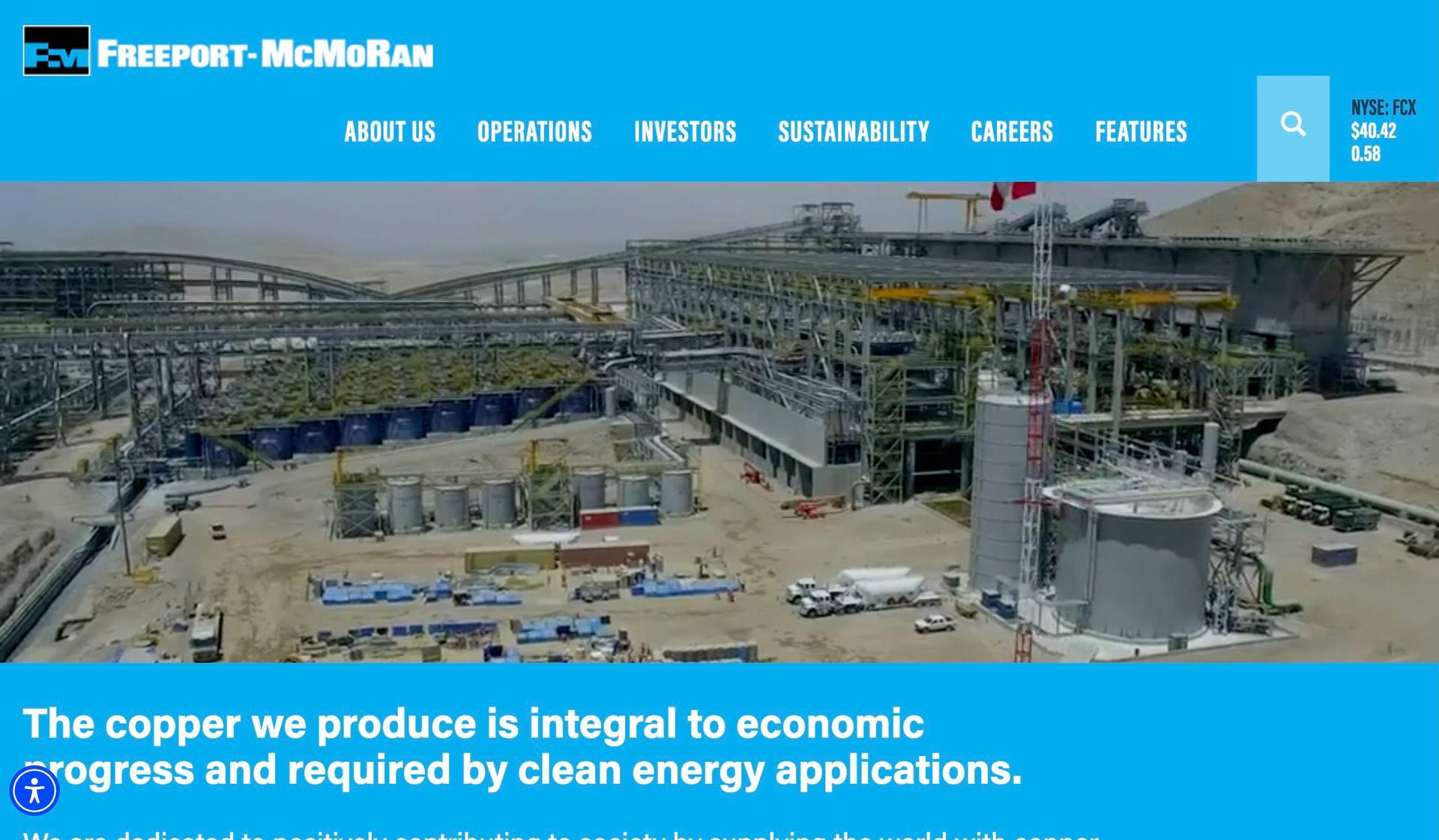 Freeport-McMoRan-+mining website examples+