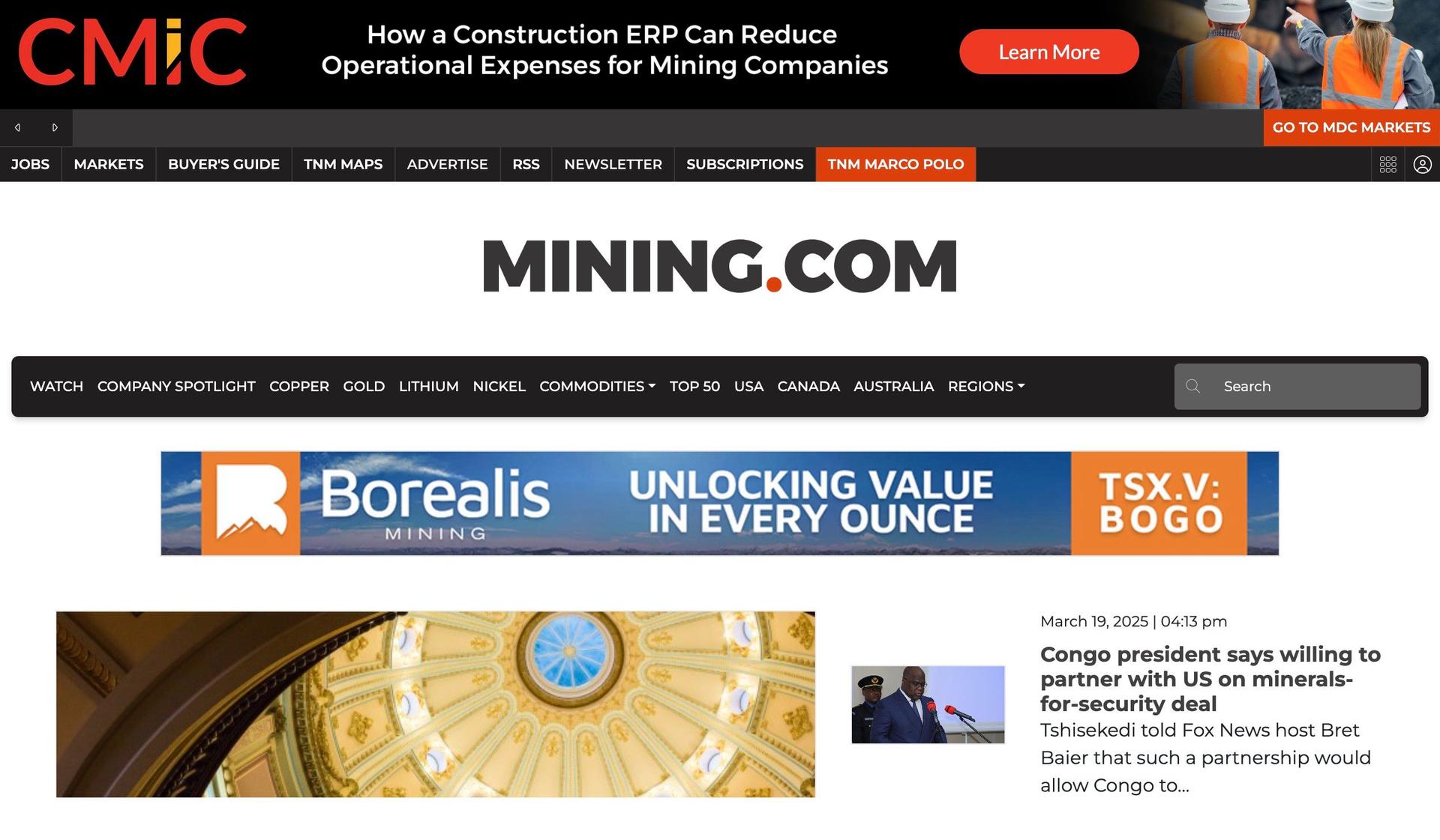 Mining.com-+mining website examples+